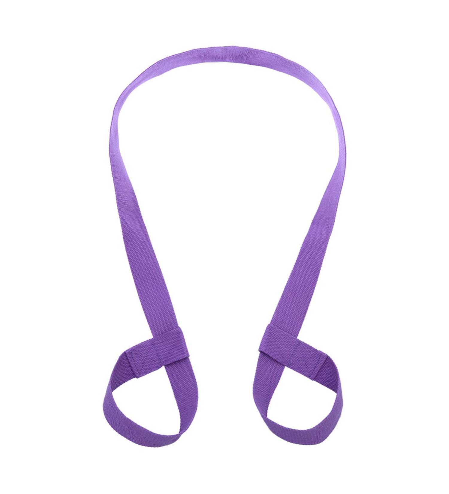 Garneck Adjustable Cotton Yoga Mat Carrier Sling - Extra Long Strap for Yoga Exercise - Black Lavender - Buy Online on SooperMarket.com
