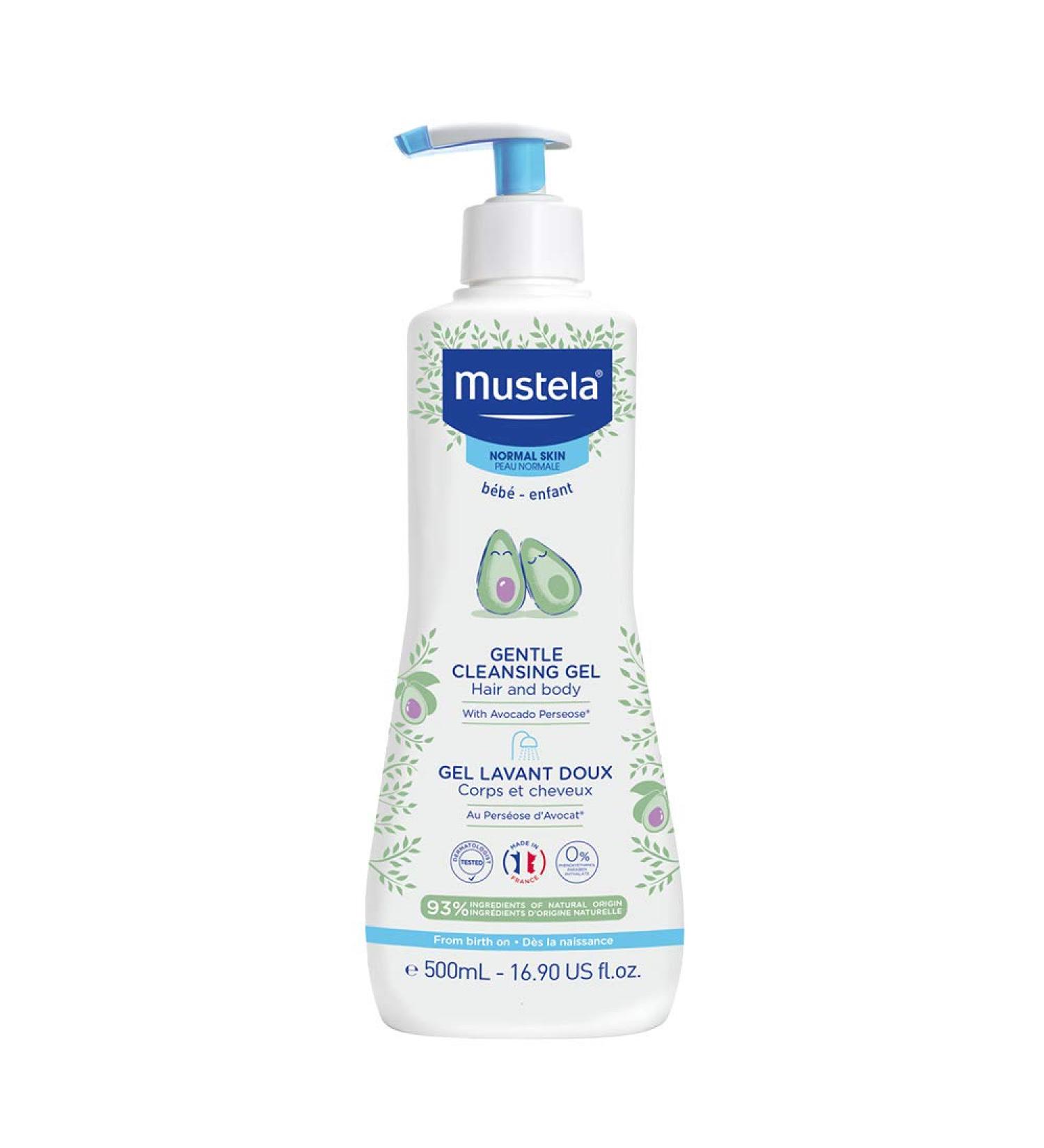 Mustela Baby Gentle Cleansing Gel with Avocado - 16.90 fl oz for Normal Skin - Buy Online on SooperMarket.com