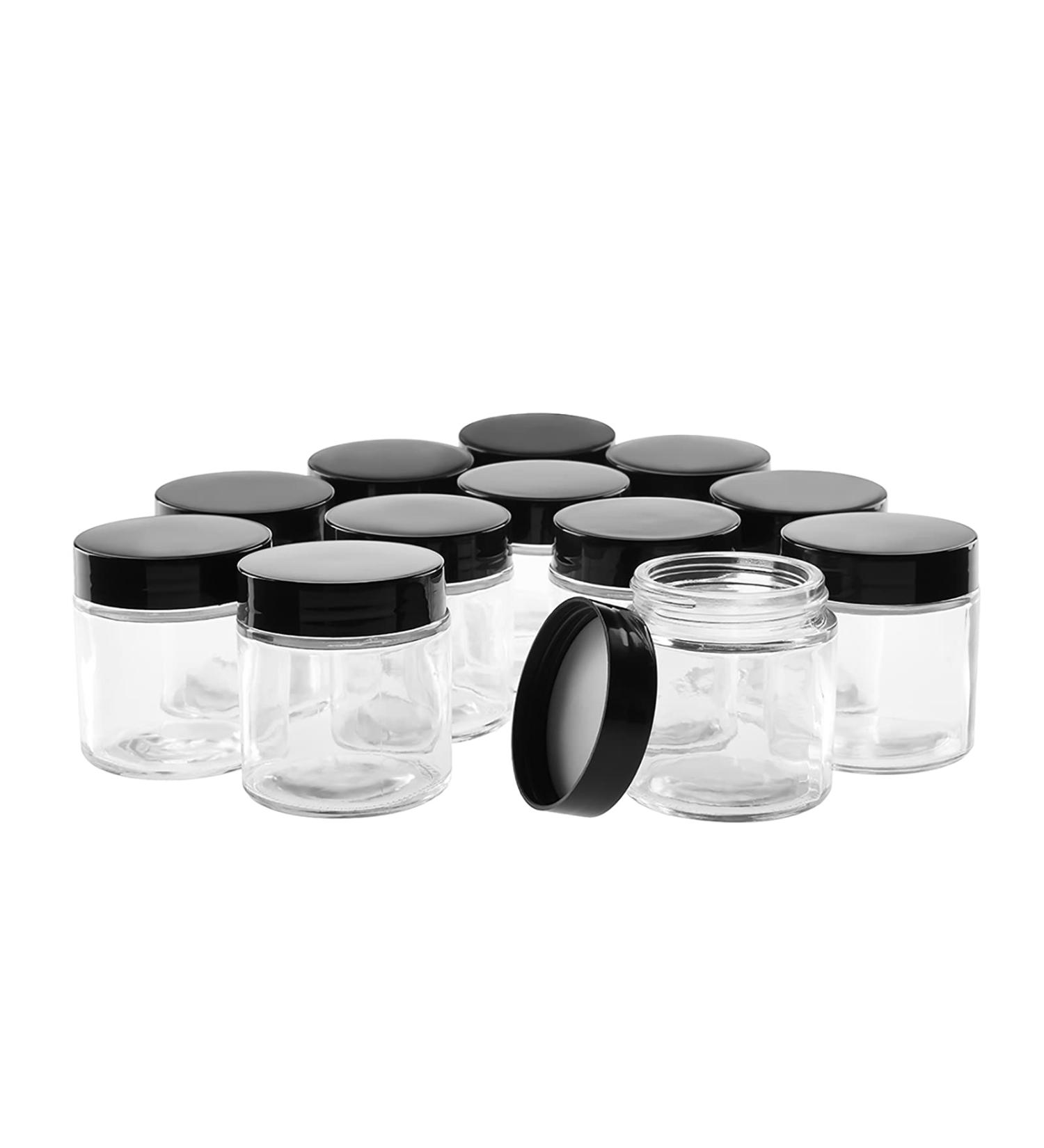 Hoa Kinh 4oz Glass Jars with Lids - 12 Pack Mini Round Canning Storage Containers for Lotions, Powders, Ointments - Buy Online on SooperMarket.com