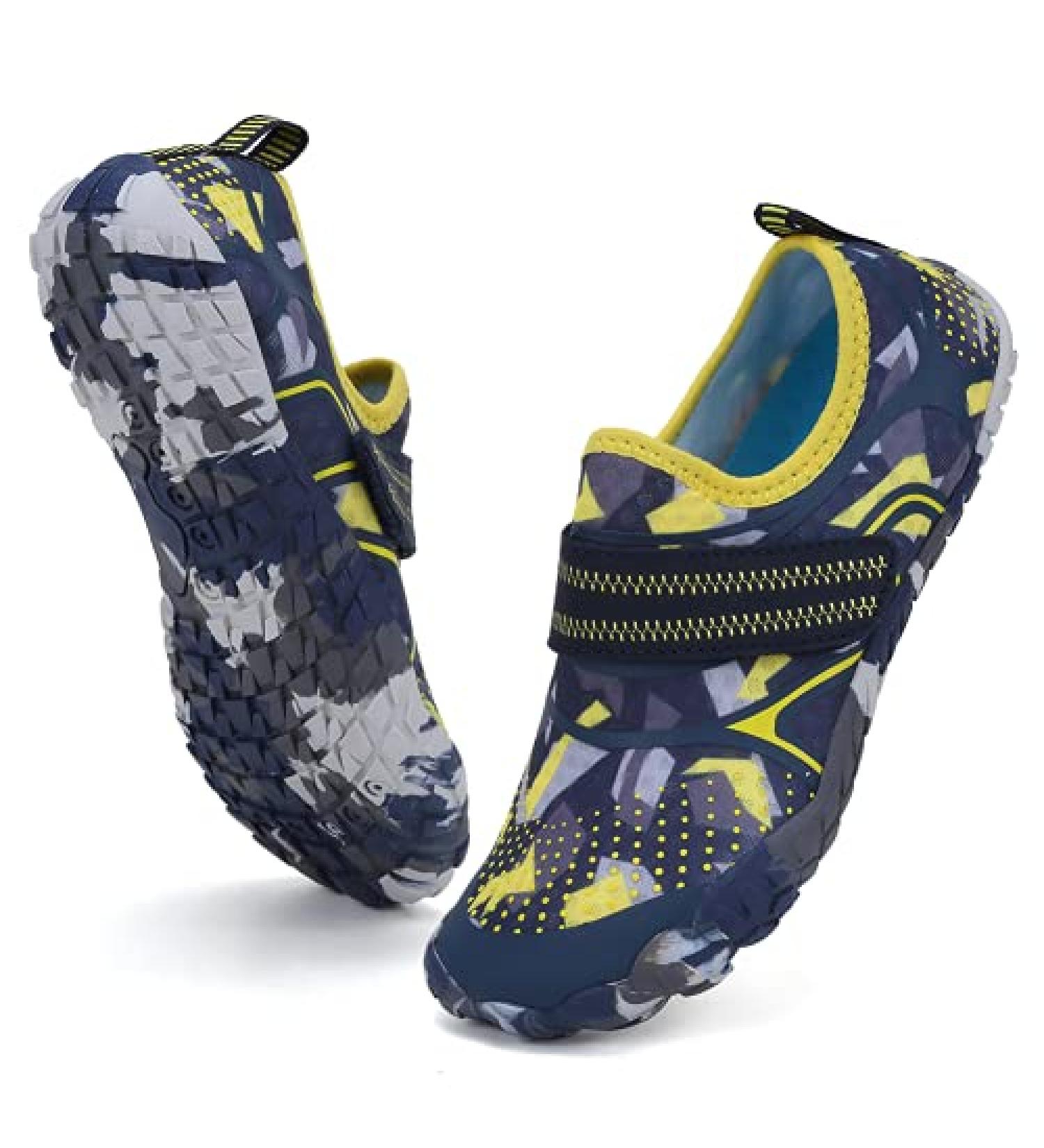 CIOR Kids Water Shoes - Quick Drying Aqua Athletic Sneakers in Yellow - Size 4 Big Kid - Buy Online on SooperMarket.com