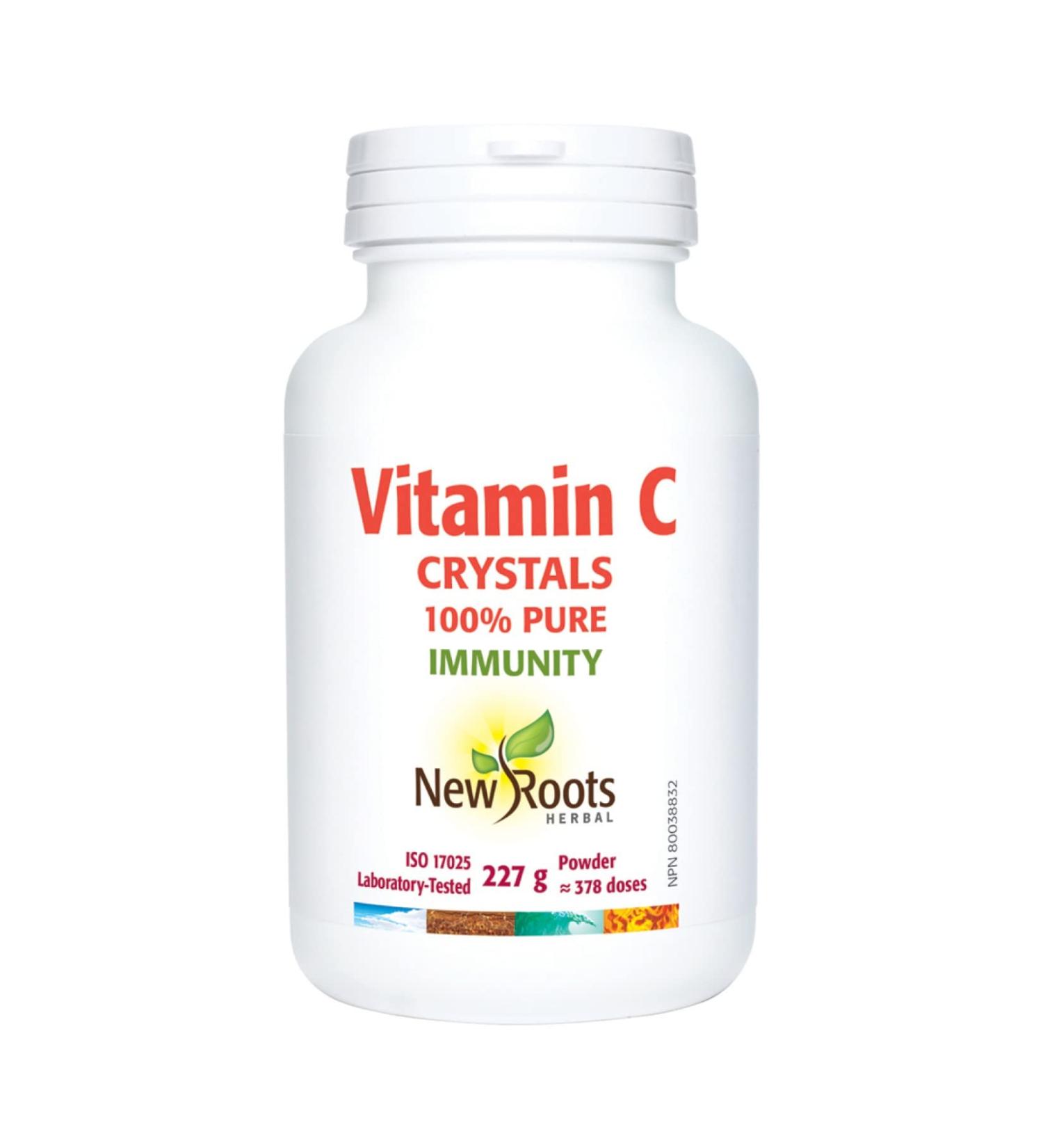 New Roots Herbal - Vitamin C Crystals 227g Powder - Helps in Collagen Formation to Maintain Healthy Bones Cartilage Teeth and Gums - Helps to Maintain and Support Immune Function 227 g (Pack of 1) - Buy Online on SooperMarket.com