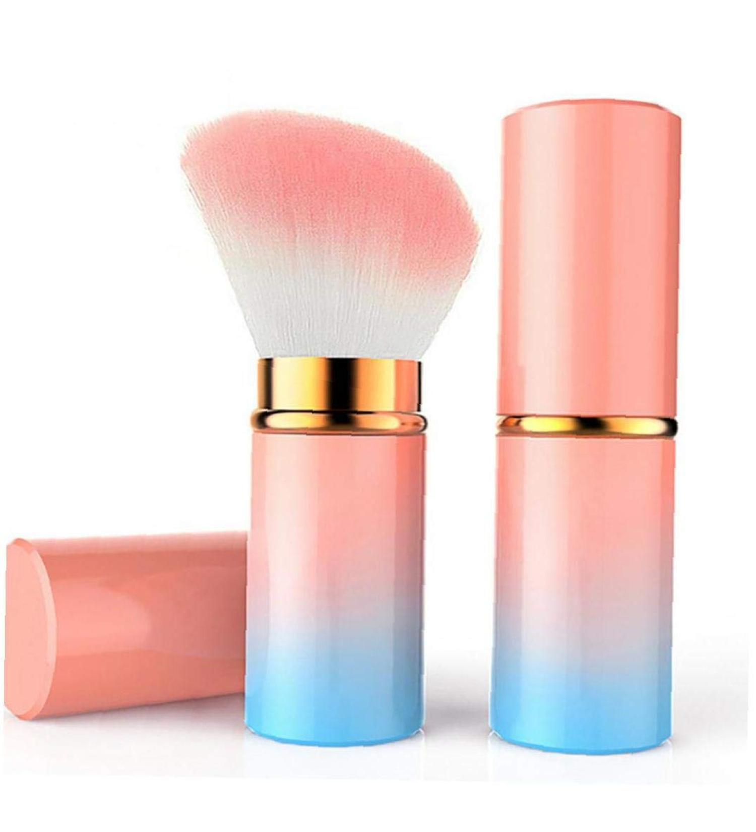 Retractable Foundation Blending Brush - Portable Highlighter & Blush Brush for Women - Perfect Make Up Tool for Cream & Powder - Buy Online on SooperMarket.com