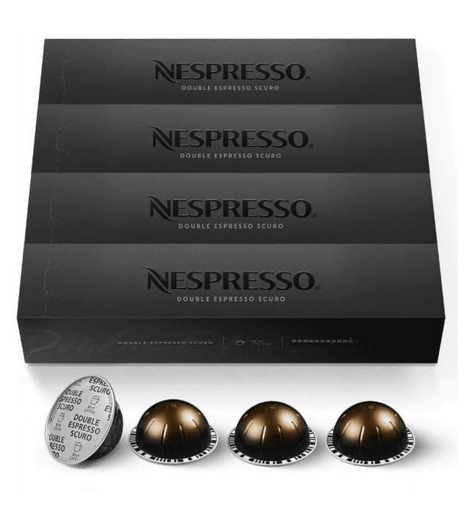 Nespresso Vertuo Double Espresso Scuro 40 Capsules 4x Sleeves of 10 - Buy Online on SooperMarket.com