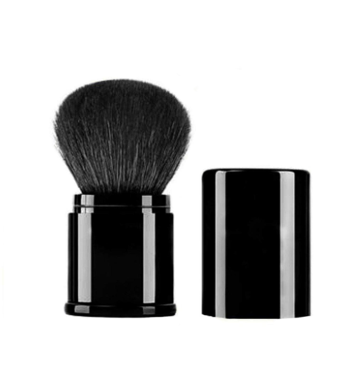 Retractable Kabuki Makeup Brush - Premium Goat Hair Blush Brush for Liquid, Cream, and Mineral Cosmetics (Black) - Buy Online on SooperMarket.com