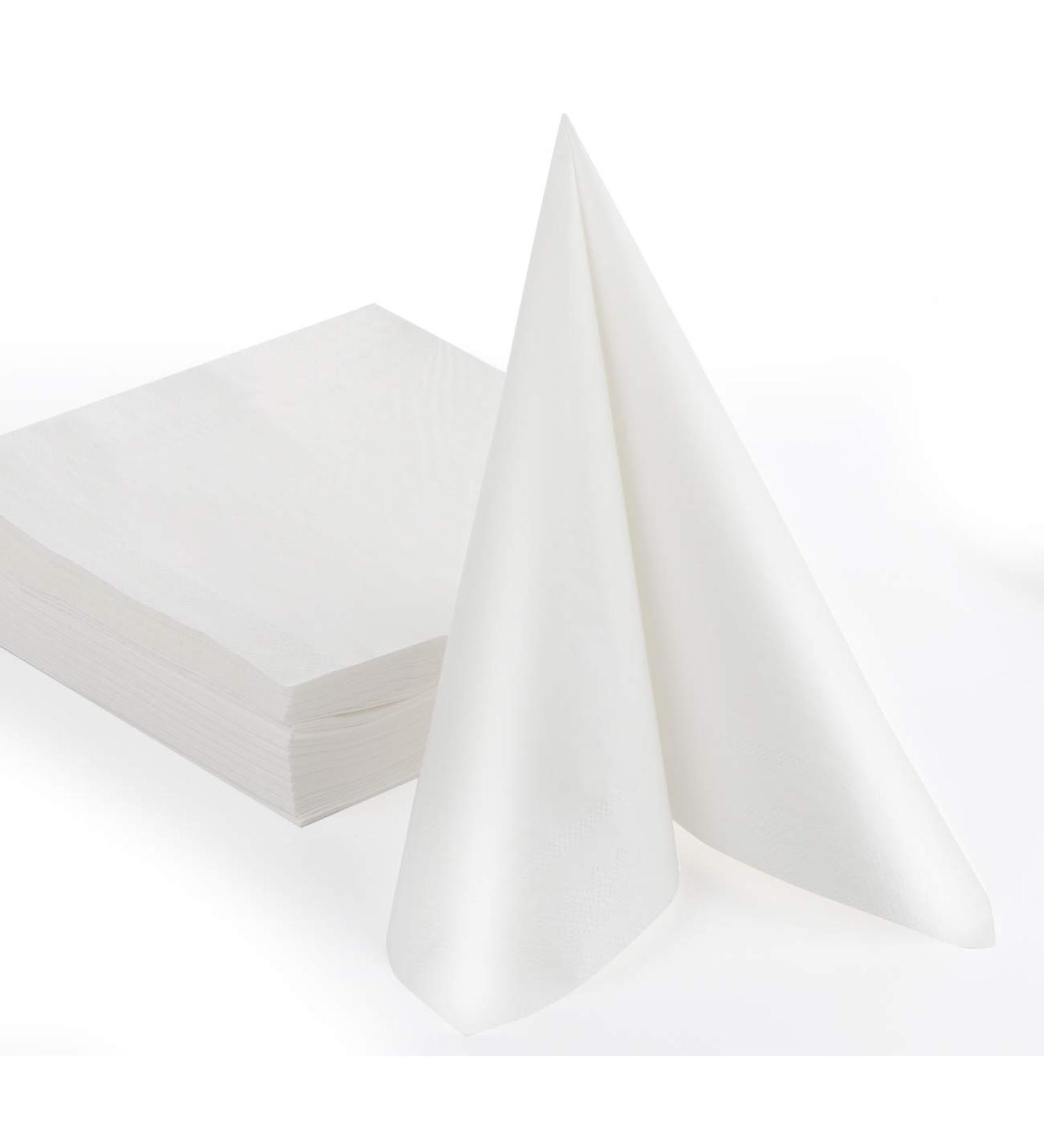 Adorfine 60 High-Quality 40x40 cm White Disposable Napkins | 100% Cellulose Decorative Tissues for Weddings Parties Birthdays & Festivals - Buy Online on SooperMarket.com