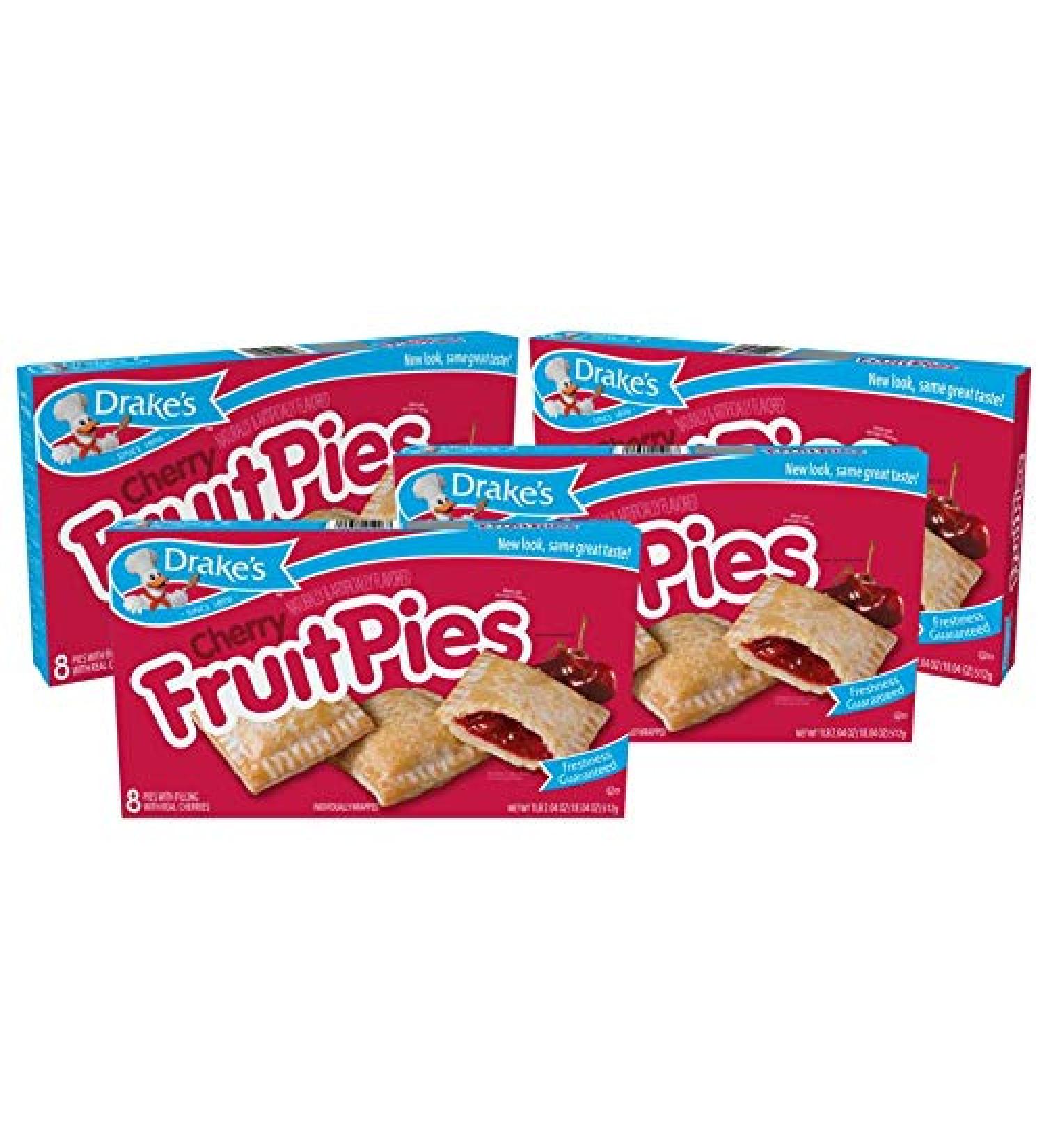 Drake's Cherry Fruit Pies - 32 Individually Wrapped Pies (Pack of 4) - Buy Online on SooperMarket.com