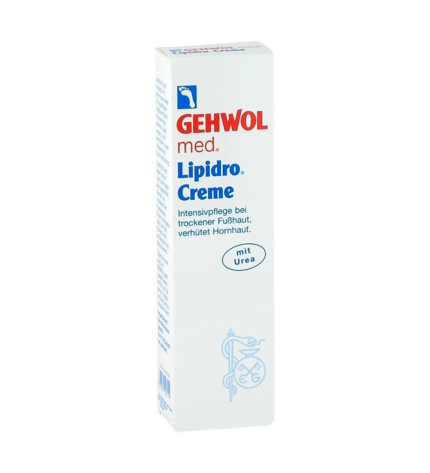 Gehwol med Lipidro Cream 3x 125ml Foot Care Foot Cream with Urea 125 ml (Pack of 3)