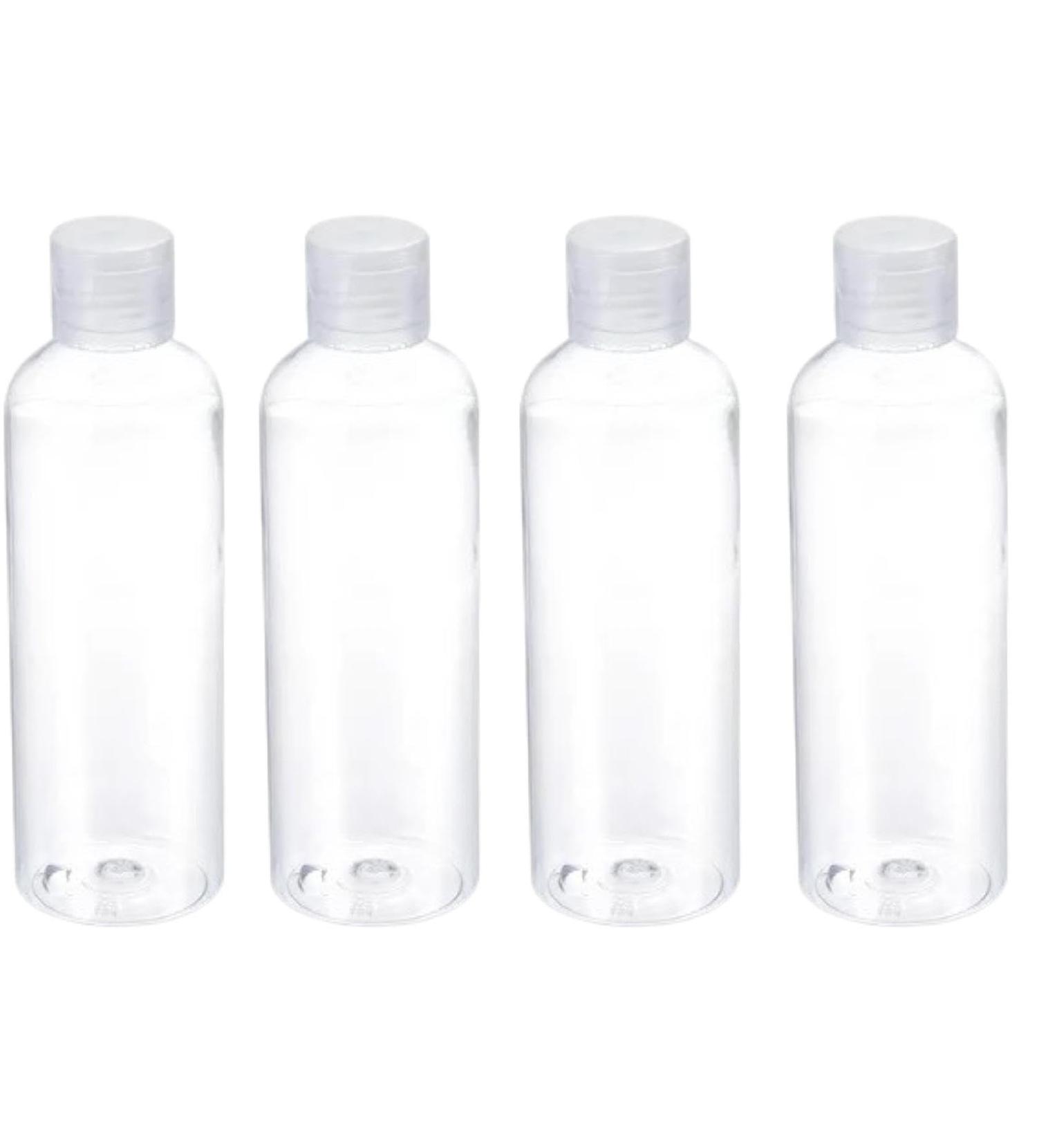 50ml Plastic Travel Bottles with Flip Cap - 4 Pack - Buy Online on SooperMarket.com