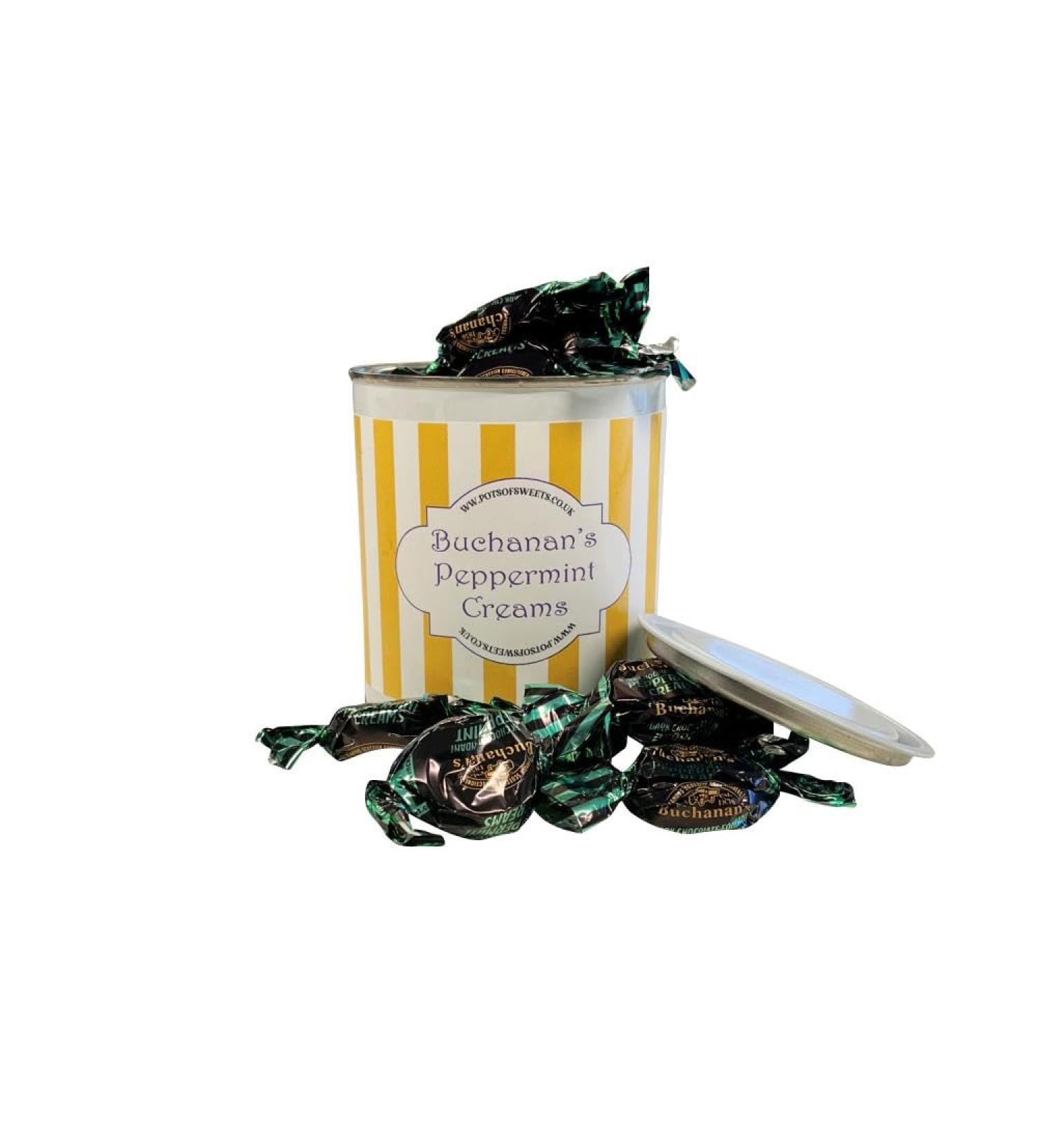Buchanan's Chocolate Peppermint Creams - 250g Paint Pot Tin - Buy Online on SooperMarket.com