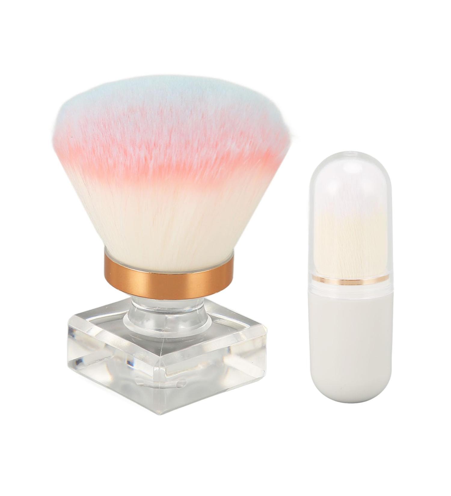 Kabuki Makeup Brush with Transparent Base Soft and Durable Bristles for Blush Powder Blending for Makeup Look - Buy Online on SooperMarket.com