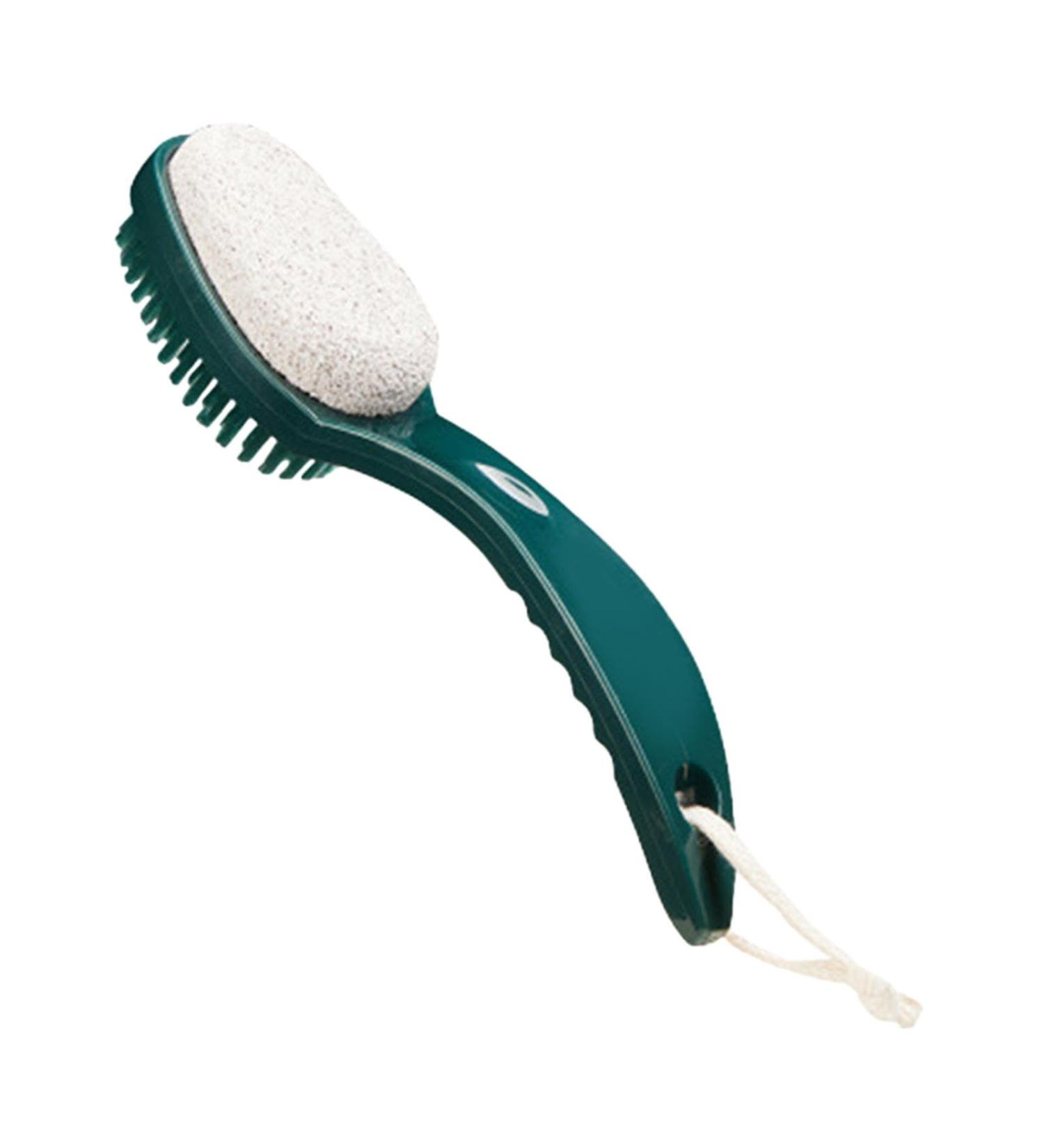 Toseky Foot Brush and Pumice Stone | 2 in 1 Multifunctional Foot Care Tools | Gentle Pumice Stone for Feet Comfortable Bathroom Accessories for Men and Women Green - Buy Online on SooperMarket.com