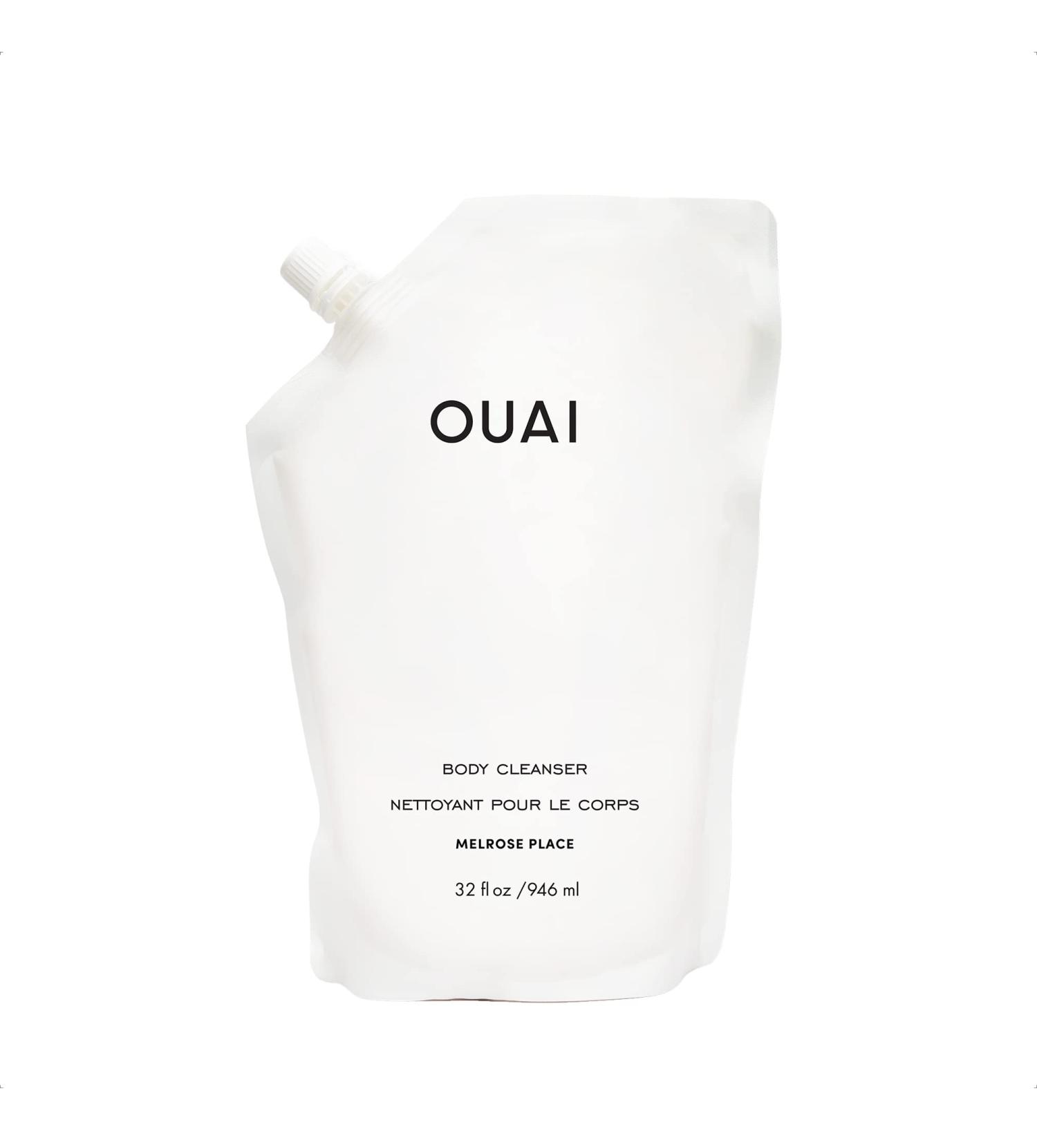 OUAI Body Cleanser Refill Pouch - Melrose Place Scent | Hydrating Body Wash with Jojoba Seed & Rose Hip Oil | Paraben & Sulfate Free (32 fl oz) - Buy Online on SooperMarket.com