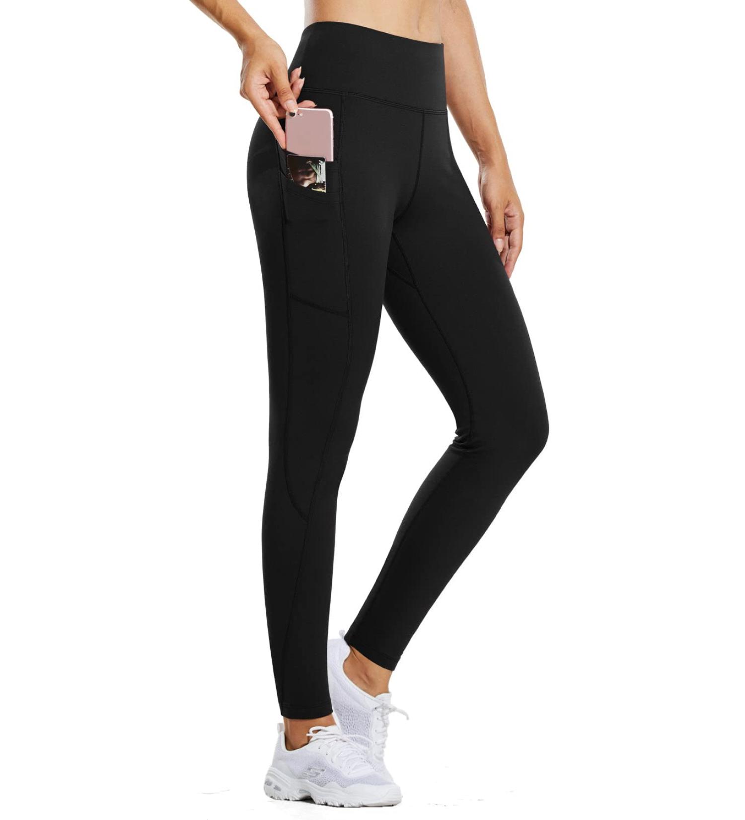 BALEAF Women's High Waisted Fleece-Lined Water Resistant Legging - Medium Black - Buy Online on SooperMarket.com