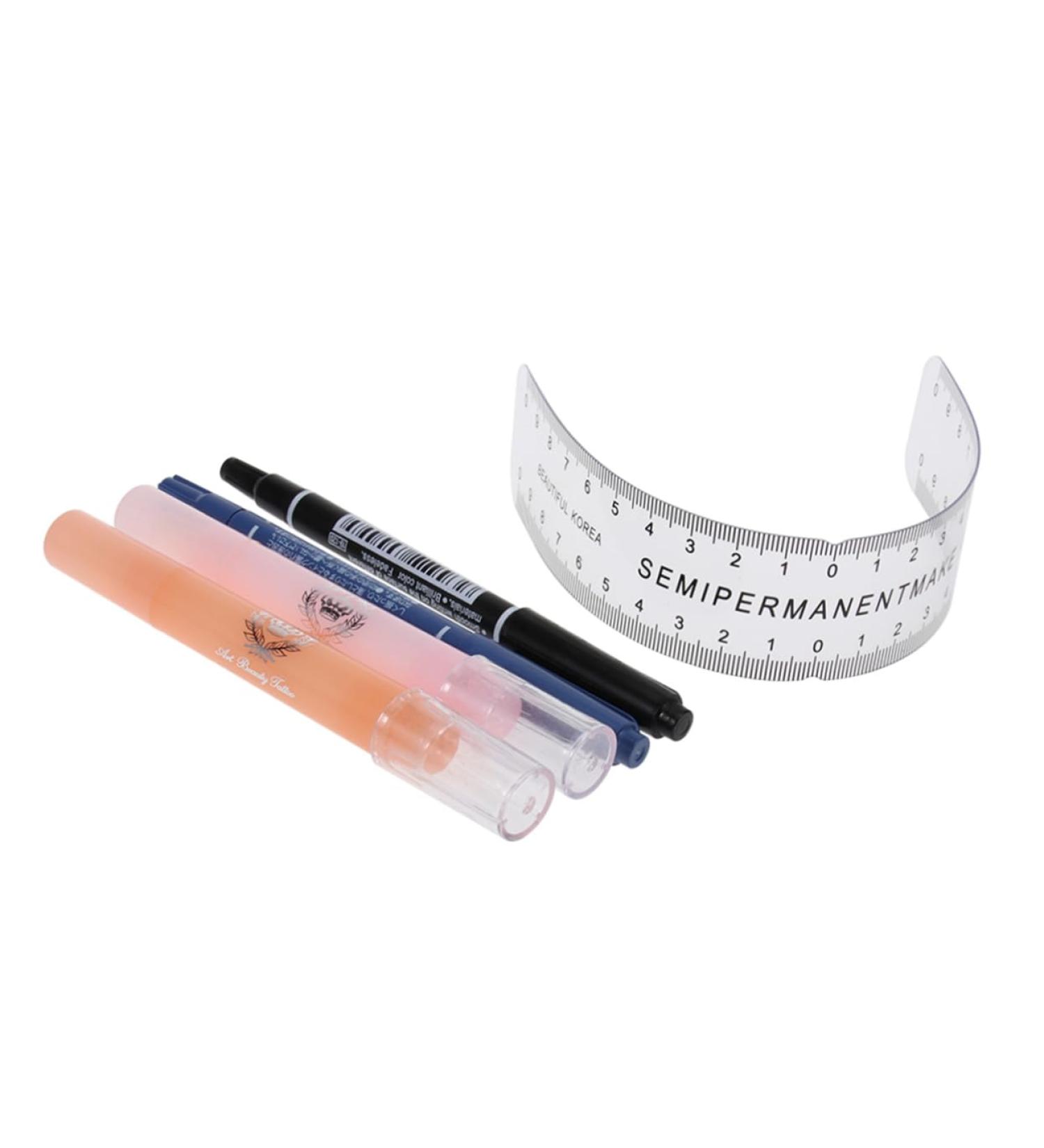 DRESSOOS Eraser Pen Kit Marker Permanent Microblading Eyebrow Makeup Wmtz_ Ruler for Ladies Oil medium As Shown - Buy Online on SooperMarket.com