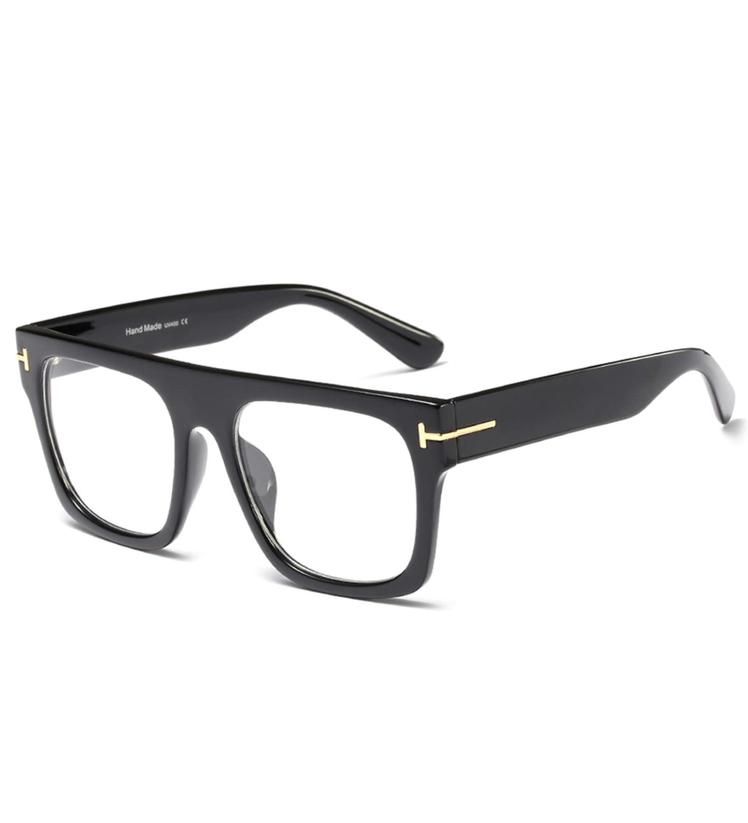 Jurchio Unisex Classic Glasses - Vintage Space Frame Clear Lens Stylish & Durable Includes Black Glasses Case | Shop Now! - Buy Online on SooperMarket.com