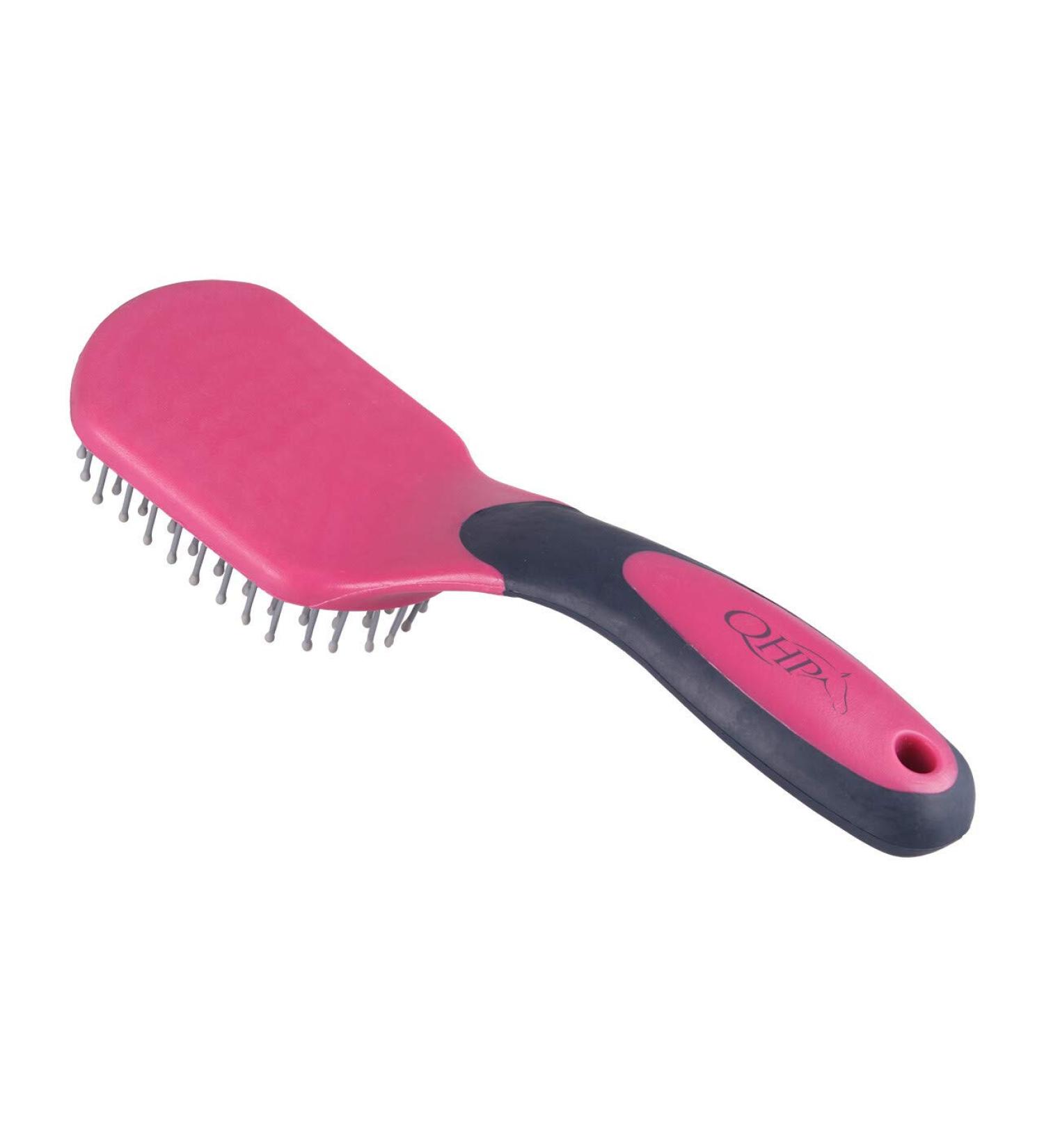 QHP Tail and Mane Brush Tail Brush Mane Brush (Fuchsia/navy)