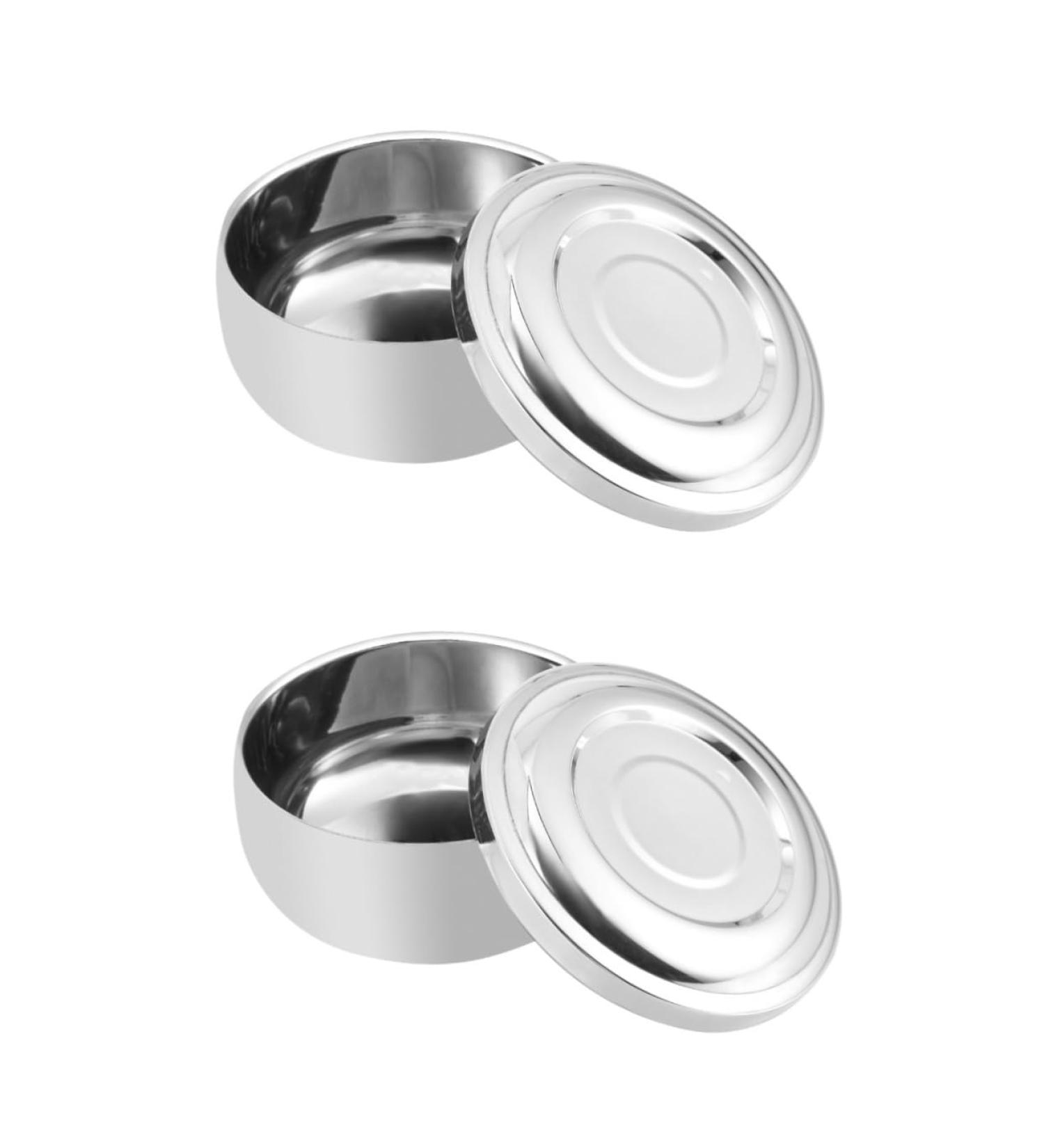 Angoily 2-Piece Foam Shell Shaving Bowl Set - Bamboo Soap Dish with Lid for Men - Premium Razor Shell for Effortless Shaving Foam - Buy Online on SooperMarket.com