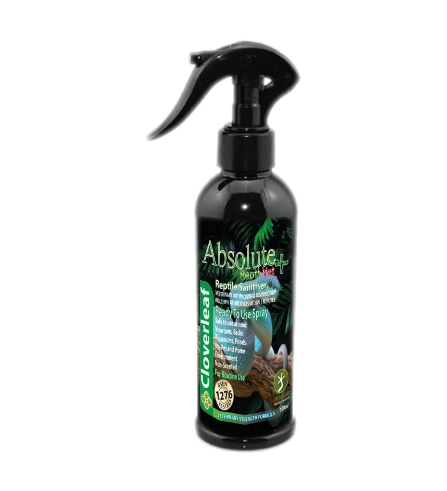 Cloverleaf Absolute + Repti- Vet Reptile Sanitiser Spray 100ml