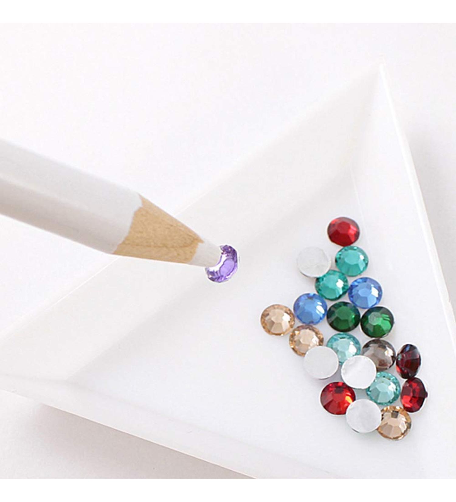 gLoaSublim Nail Art Pens DIY Nail Art Rhinestones Jewelry Picking Dotting Tool Wax Pencil Pen Picker White - Buy Online on SooperMarket.com
