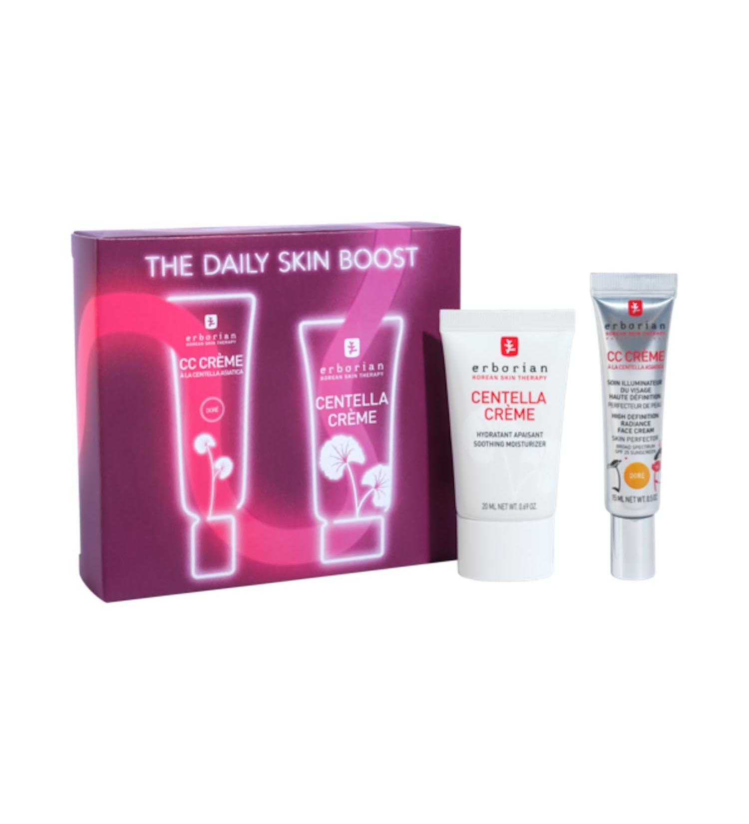 Erborian CC Cream with Centella Asiatica Lightweight Skin Perfector - Korean Skincare Tinted Moisturizer Fair Shade SPF 25 - Dor 15 ml + Golden 15 ml + 20 ml - Buy Online on SooperMarket.com