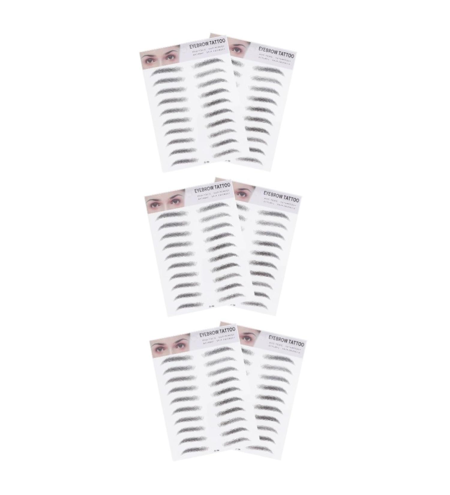 Beavorty 6 pcs 3d eyebrow stickers 4d hair- like eyebrows eyebrow tattoo stickers Woman Man Makeup Tool - Buy Online on SooperMarket.com