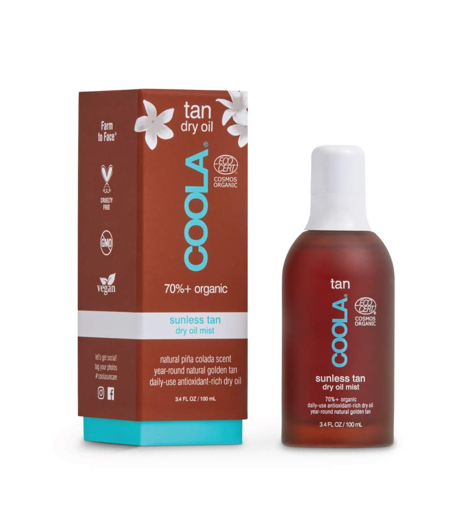 COOLA Organic Sunless Self Tanner Dry Oil Mist - Pi a Colada | 3.4 Fl Oz - Buy Online on SooperMarket.com