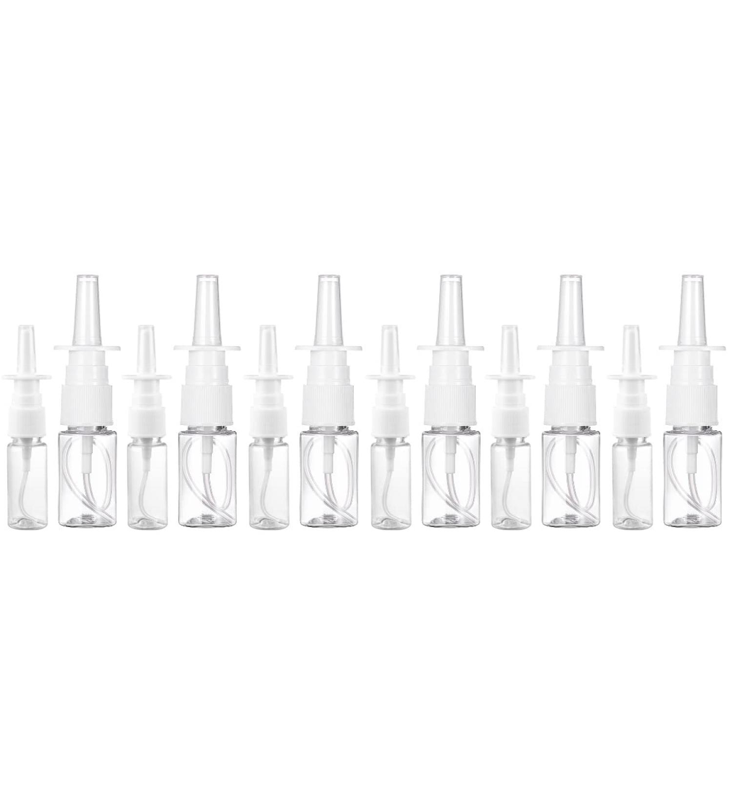 FOMIYES 10ml White Empty Plastic Nasal Spray Bottles Pump Sprayer Mist Nose Spray Refillable Bottle for Saline Water Wash Applications Pack of 20 Pump Bottles - Buy Online on SooperMarket.com