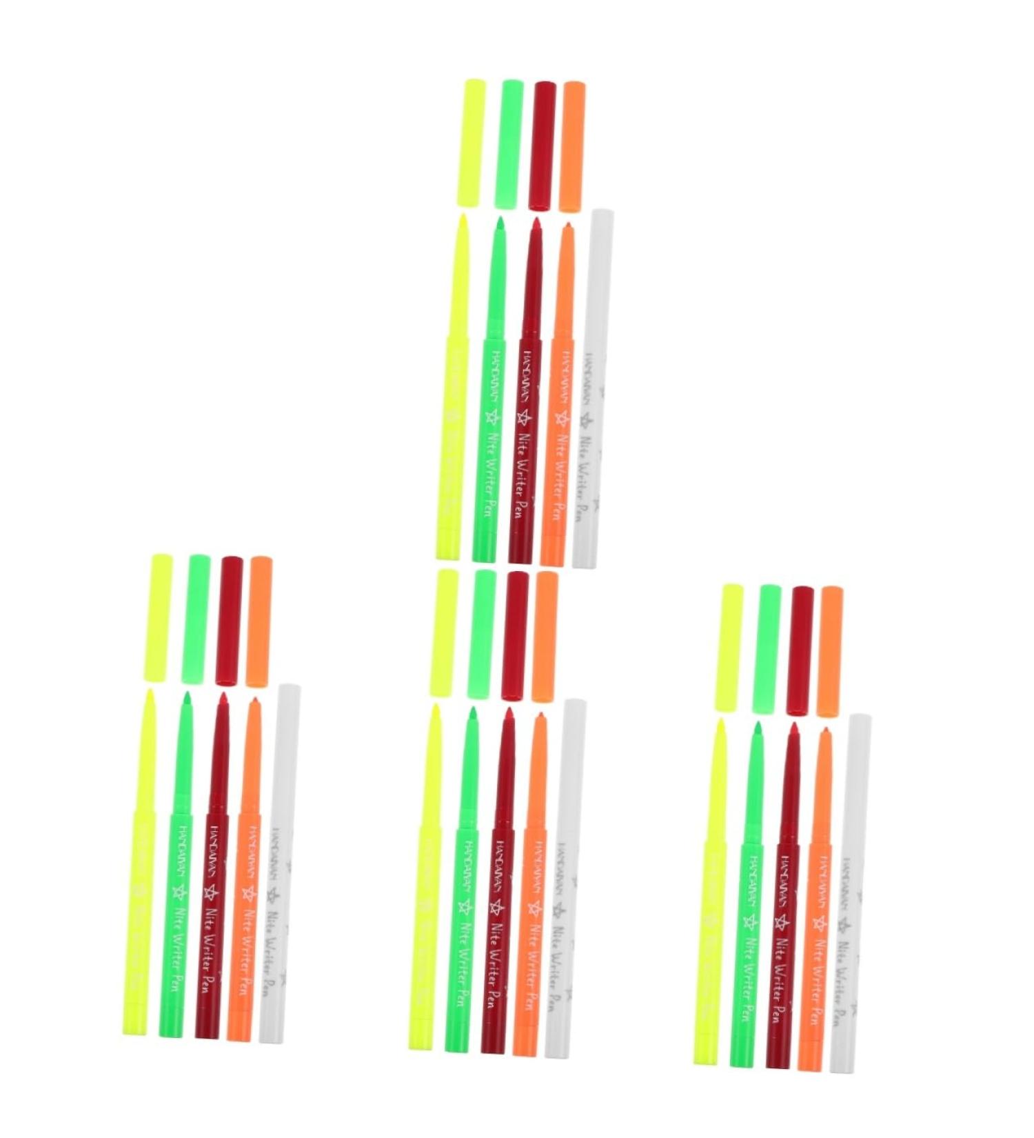 Baluue 20 Pcs Halloween Paint Pen Eyeliner Fluorescence Eyeliner Pencil Fluorescence Eyeliner Pen Plastic 12.00X0.80X0.80CMx4pcs Assorted Colorx4pcs - Buy Online on SooperMarket.com