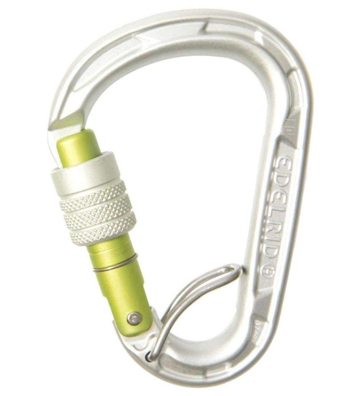 Edelrid Unisex Adult Locking Carabiner HMS Strike FG Silver Single