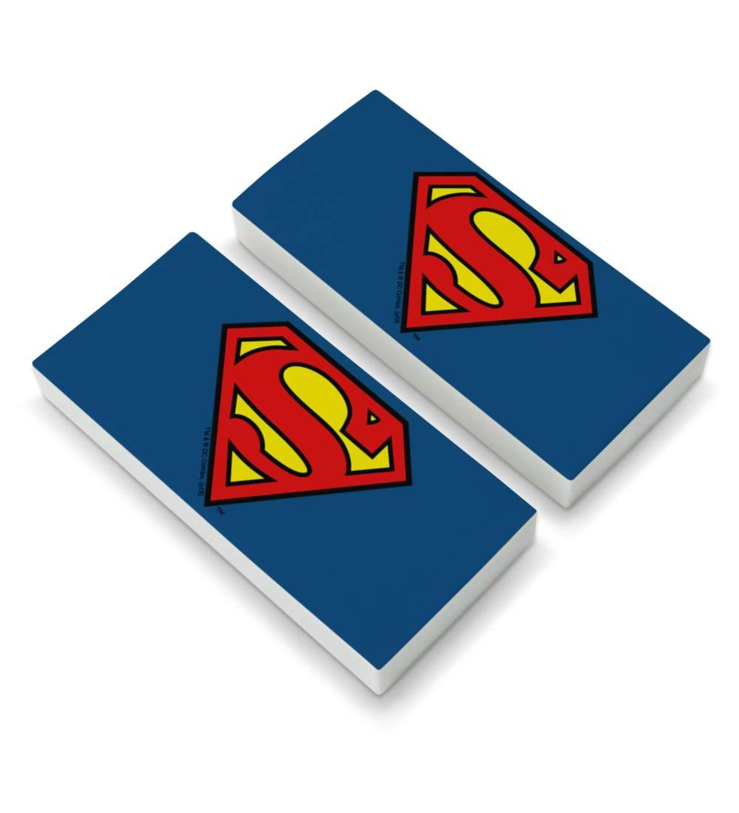 Superman S Shield Logo Eraser Set - Pack of 2 - Buy Online on SooperMarket.com