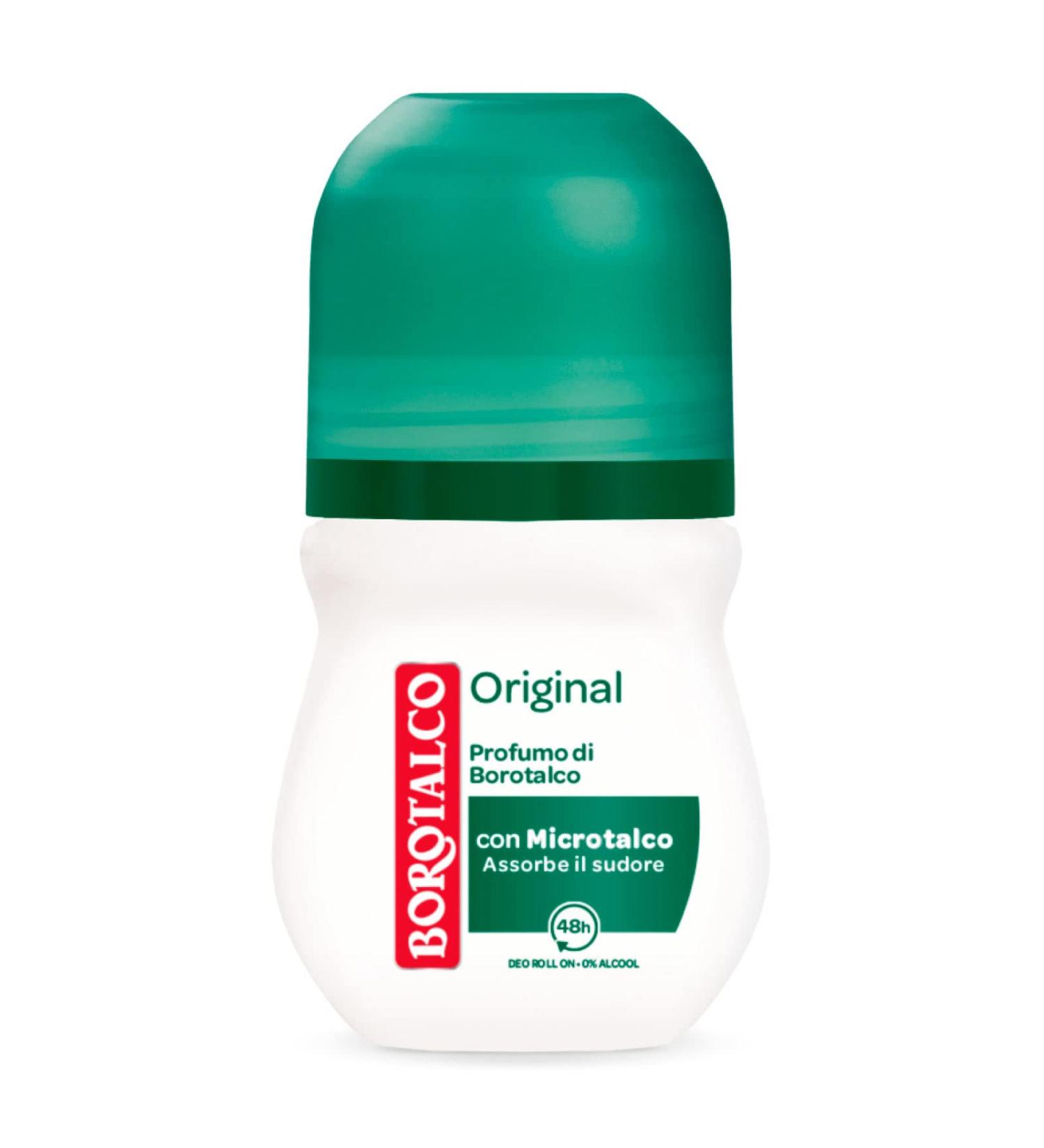 6x BOROTALCO ROBERTS Original Talc Scent Deodorant Deo Roll-on 50ml 0% Alcohol!