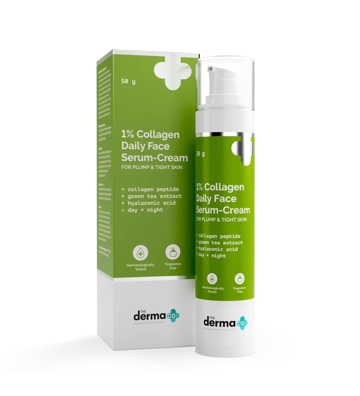 1% Collagen Daily Face Serum-Cream | Skin Tightening & Firming Moisturizer | Reduces Lines & Dryness | Fragrance-Free | 1.76 Oz - Buy Worldwide - Buy Online on SooperMarket.com