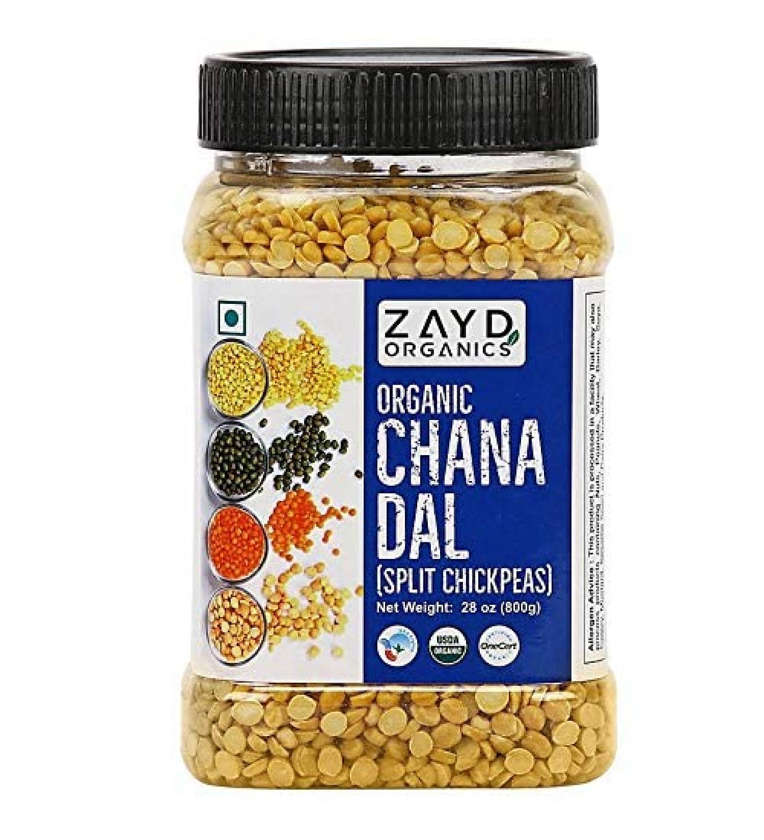Zayd Organics Chana Dal Split Desi Chickpeas USDA Organic 1.75lbs (800g) - Buy Online on SooperMarket.com