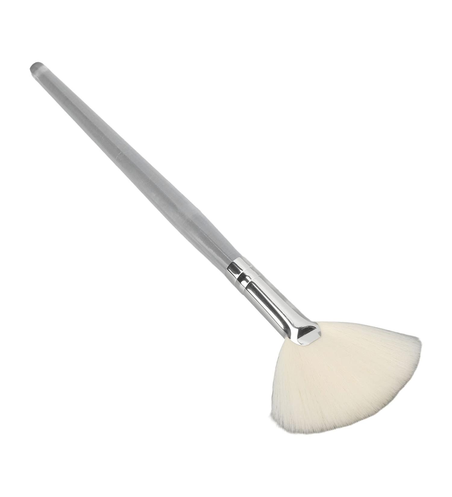 Shop Face Mask Fan Brush - Transparent Handle Soft Cosmetic Applicator for Flawless Facial Application - Ideal for All Skin Types - Buy Online on SooperMarket.com