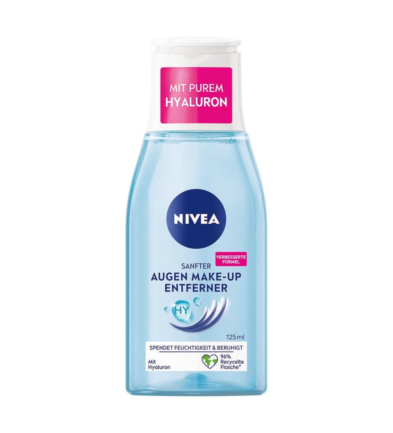 Nivea gentle eyes make-up remover (125 ml) non-greasy make-up remover with provitamin B5 to remove make-up mascara and eyes make-up 129 g (1 Pack)