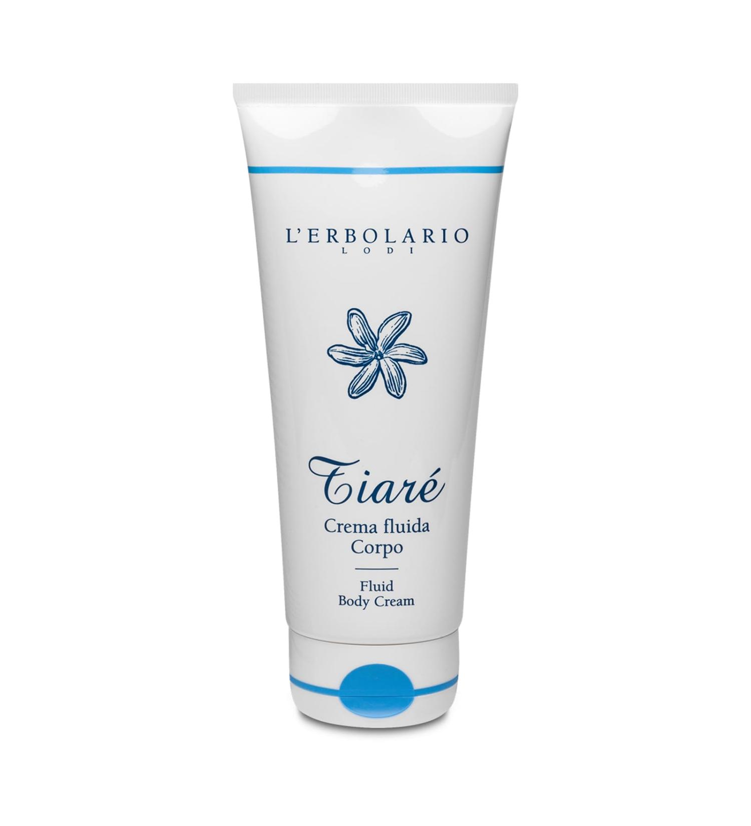 LErbolario Tiare Fluid Body Cream 6.7 oz - Body Lotion - With Tiare Flowers - With Monoi and Coconut Milk - Floral Fruity Scent - Cruelty-Free