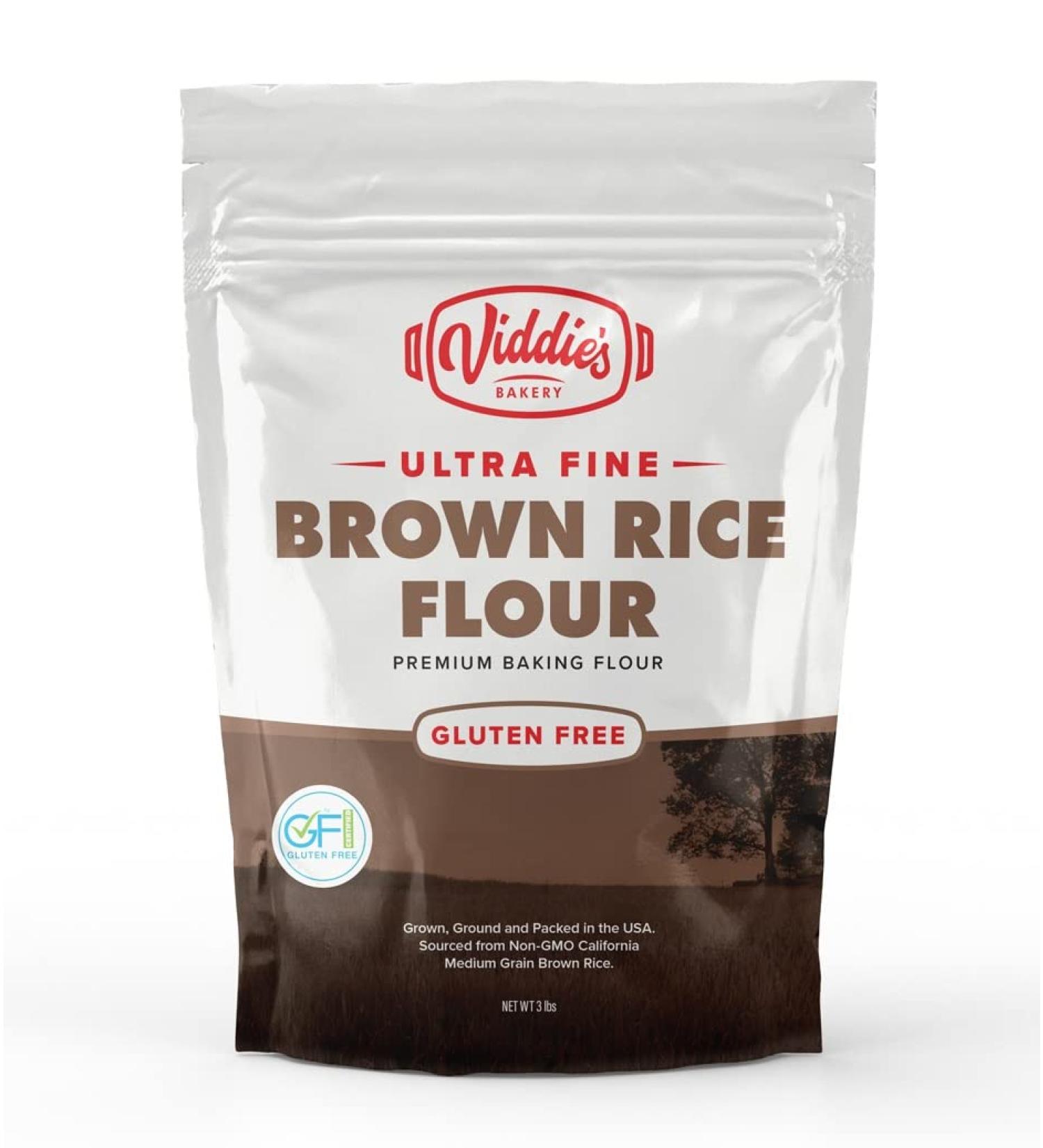 Viddies Bakery Ultra Fine Brown Rice Flour - Gluten Free - 3lb Bag - Buy Online on SooperMarket.com