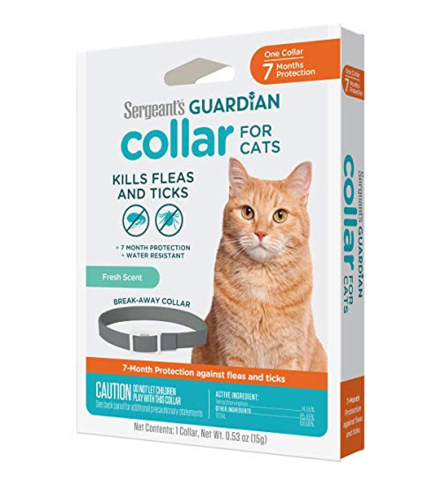 Sergeant's Guardian Flea & Tick Cat Collar - 1 Count | Long-lasting Protection - Buy Online on SooperMarket.com