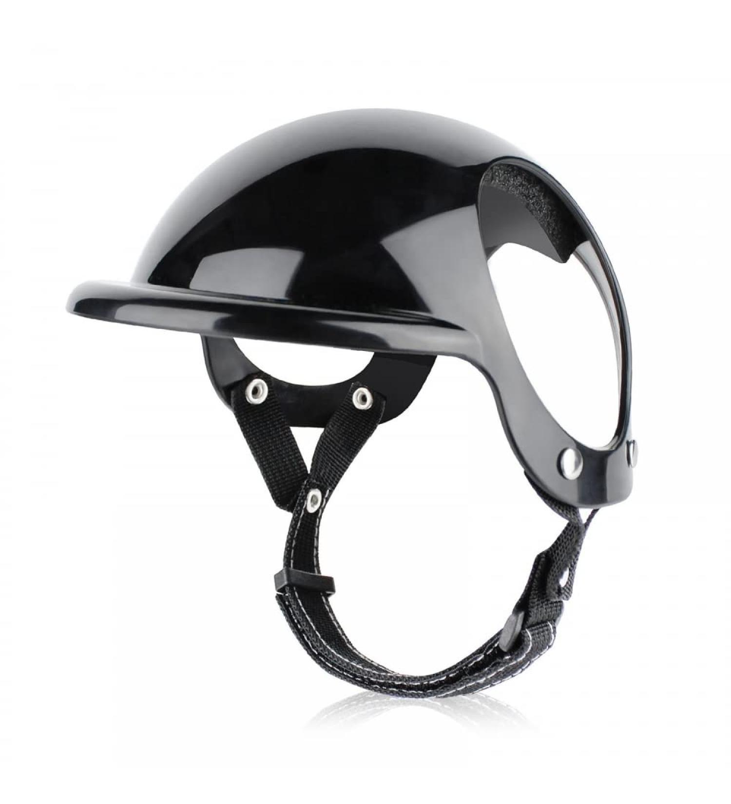 Dog Helmet Pet Motorcycle Helmet Dog Motorcycle Hard Safety Hat with Ear Holes & Adjustable Strap for Cats Small Medium Dogs - Buy Online on SooperMarket.com