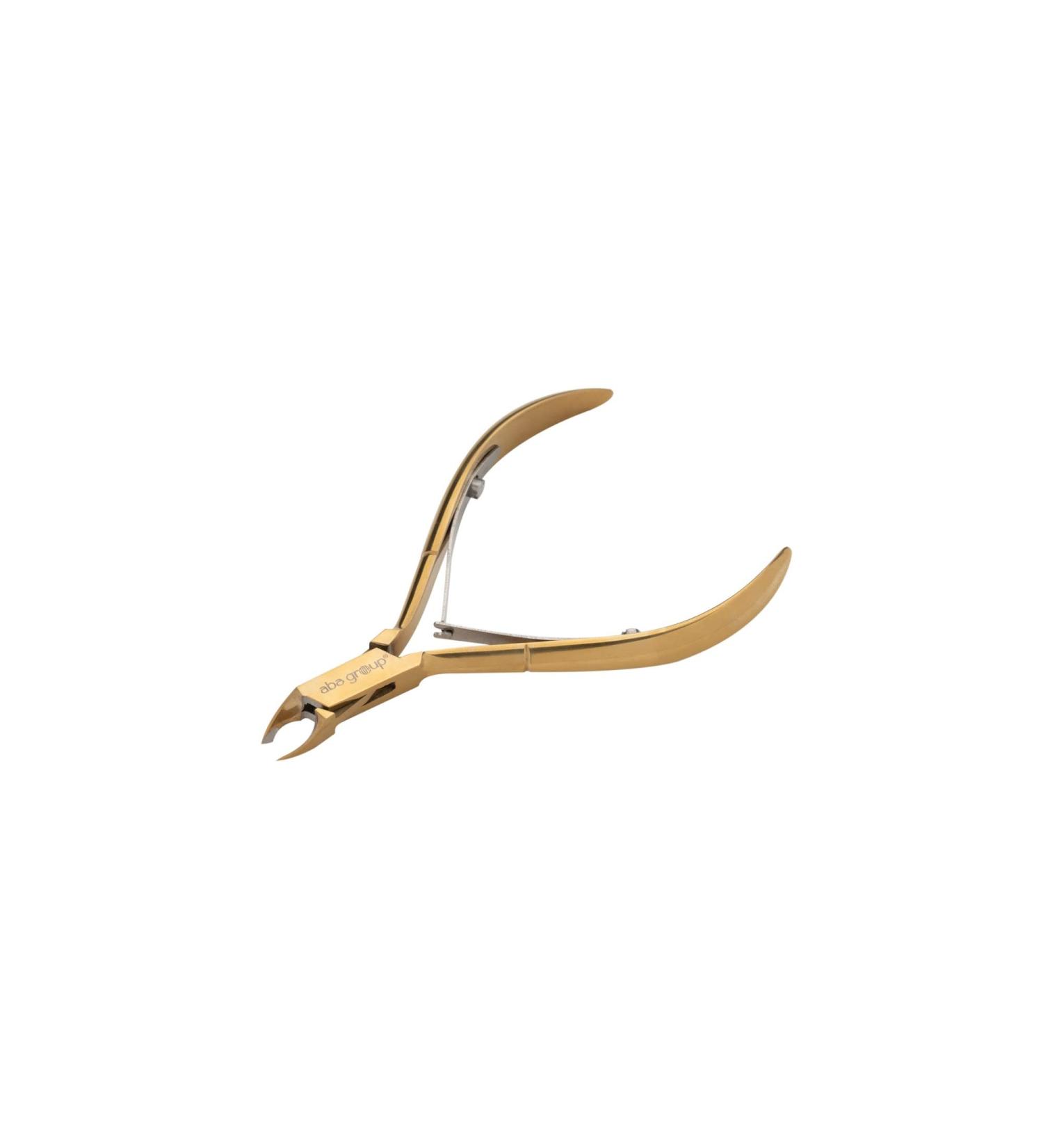 Aba Group Golden Cuticle Nippers with Two Springs 3 mm (1121) Stainless Steel Cuticle Cutter with Sharp and Smooth Cut Fine for Removing Excess - Buy Online on SooperMarket.com