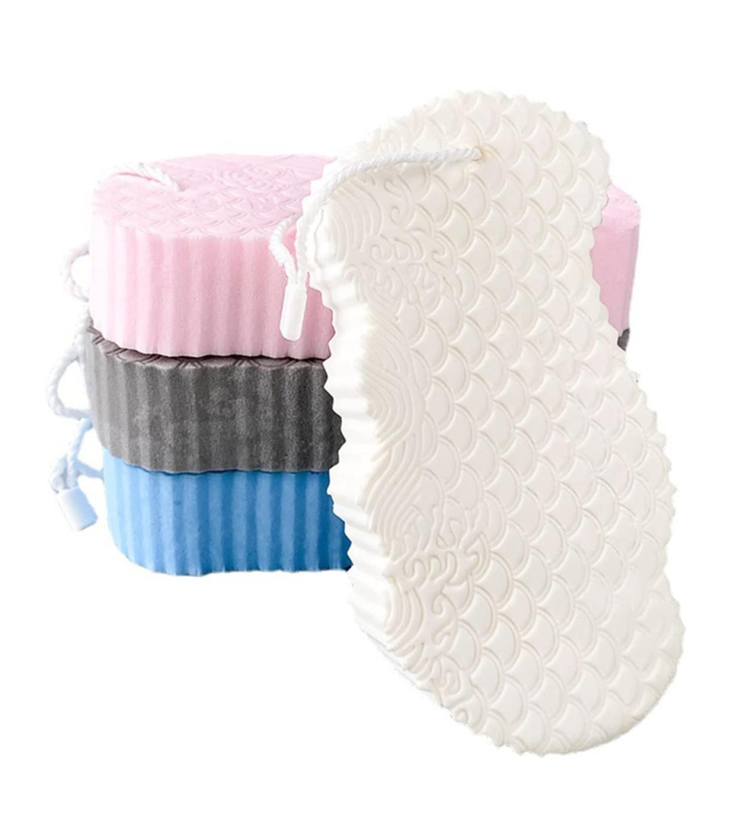 Belliffy 4pcs Bath Sponge Body Scrubber for Kids - Exfoliating Spa Shower Tool for Infants - PVA Soft Material - Buy Online on SooperMarket.com