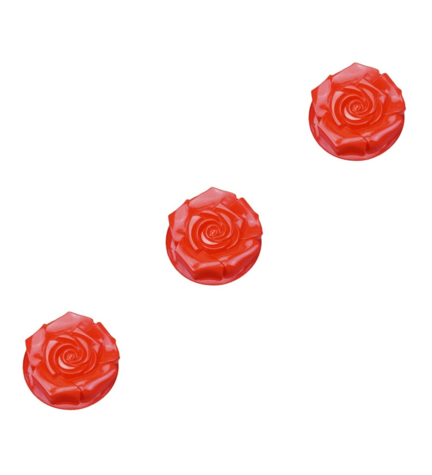 HOMSFOU 3pcs Rose Cake Mold Silicone Flower Cake Pan Homemade Soap Molds Birthday Cake Mold Silicone Muffin Cup Silicone Pie Baking Pan Baking Tiramisu Pan Mini Bread Pan Silica Gel 24X24X5CMx3pcs - Buy Online on SooperMarket.com