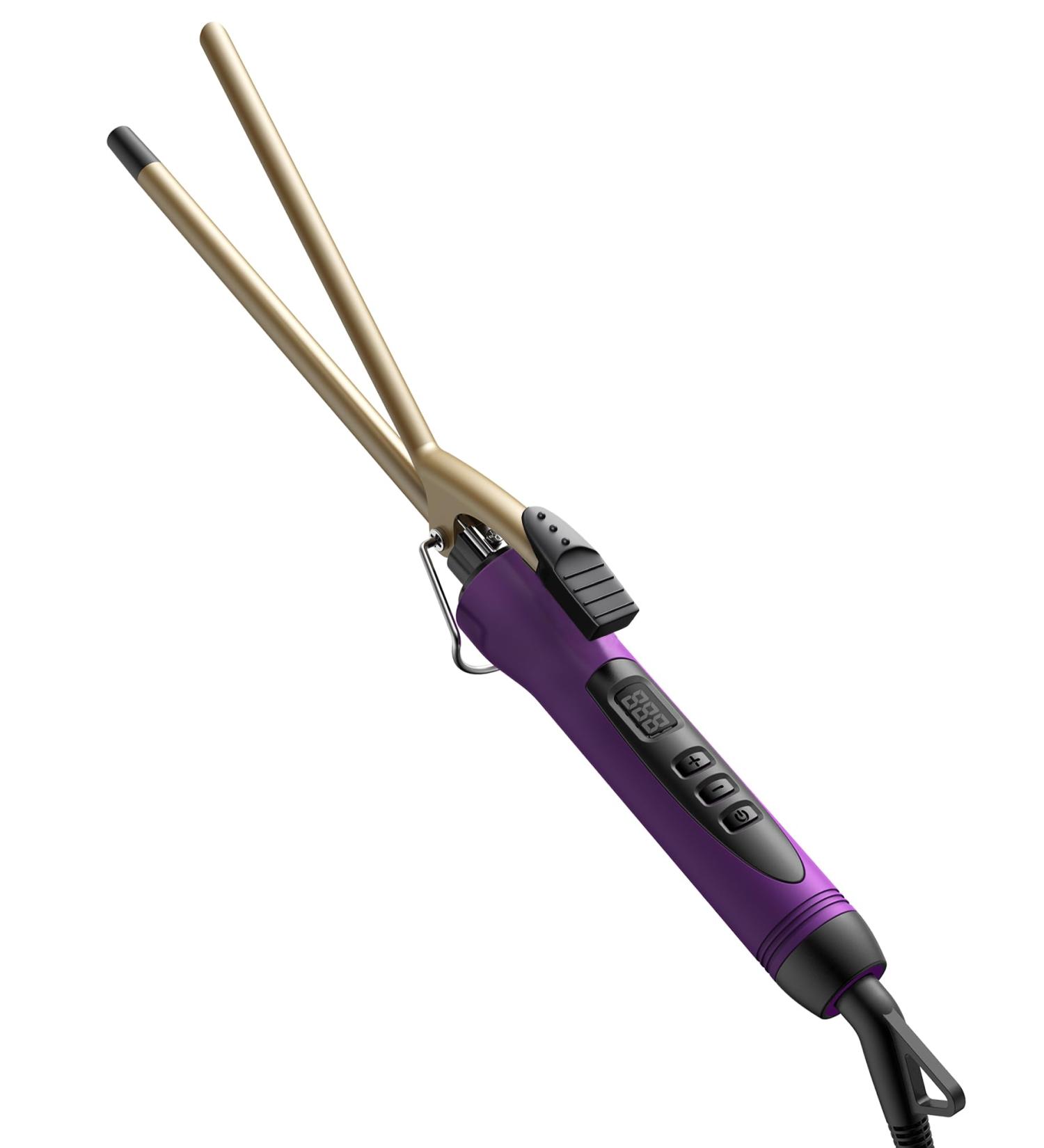 SHOW Thin Professional Curling Tongs for Short Hair - 18 Heat Settings - Purple - Buy Online on SooperMarket.com