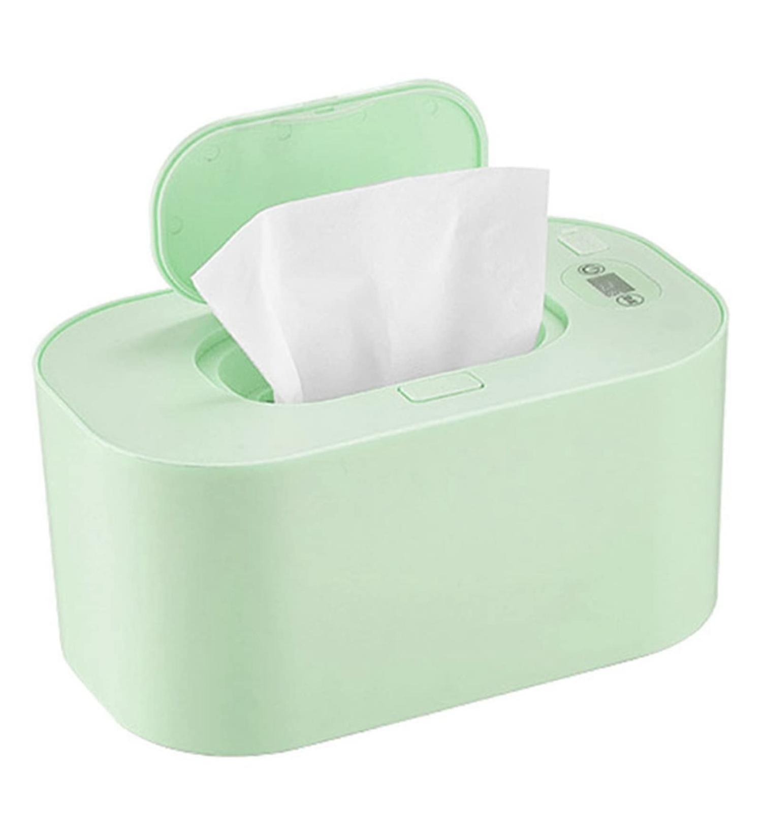 Adjustable Wiping Warmer for Babies - 40 -60 Portable USB Moisture Towel Dispenser - 3 Temperature Modes - Large Capacity for Travel (Green) - Buy Online on SooperMarket.com