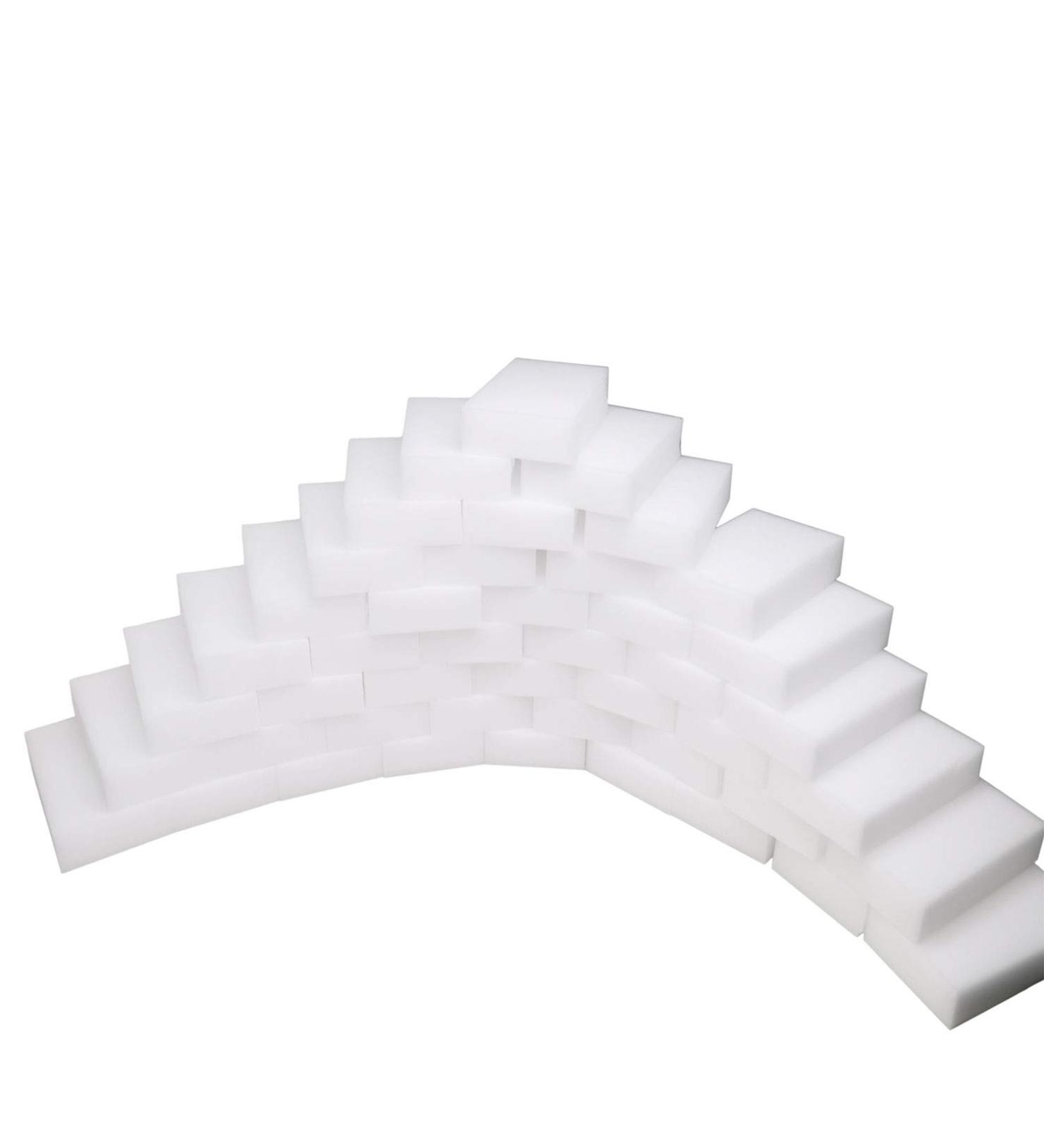 ZHEZHE 50 Pcs Magic Sponge Eraser - Multi-Functional Melamine Foam Cleaner - 100x60x20mm - Buy Online on SooperMarket.com