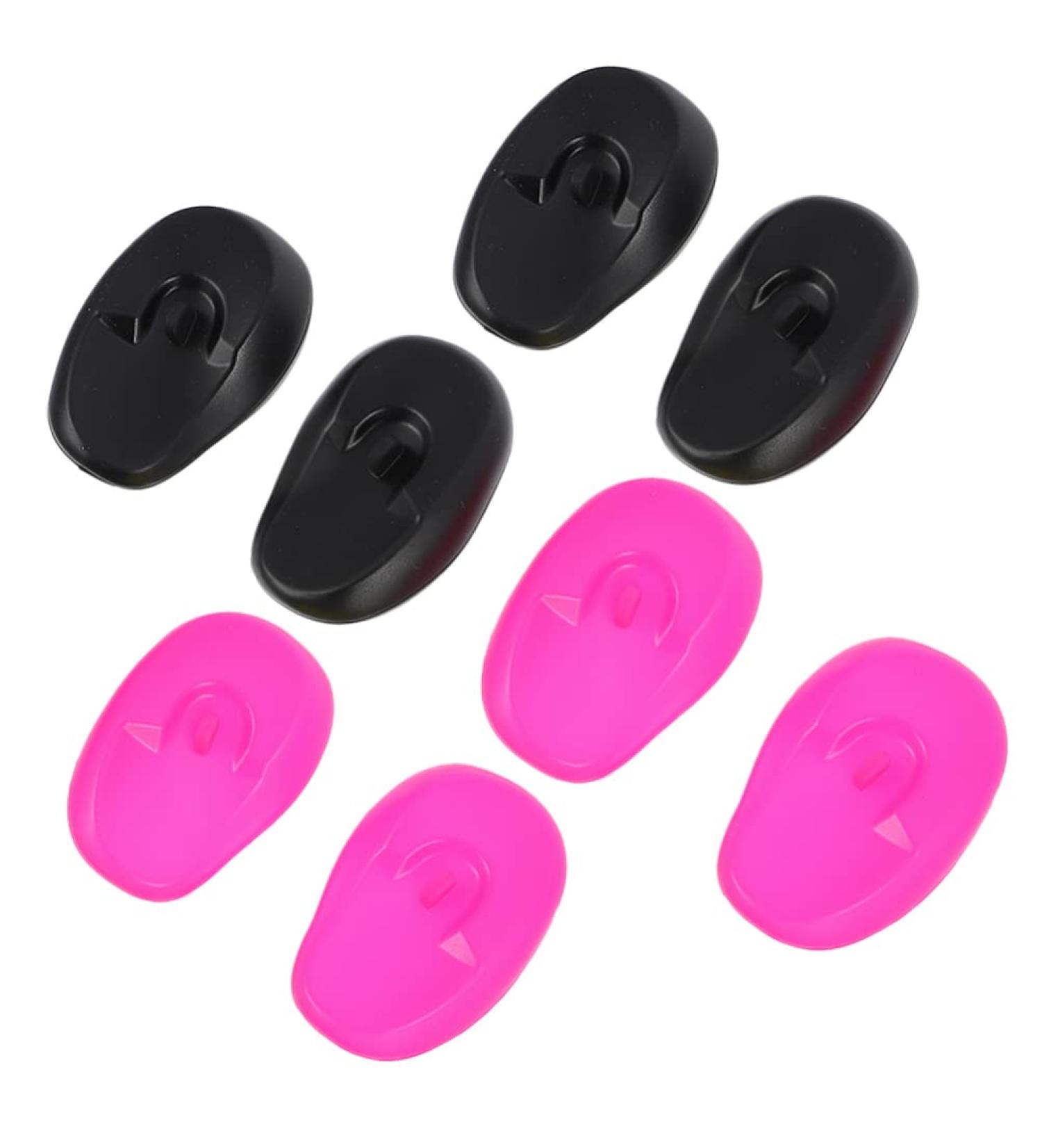 KALLORY Hair Dye Ear Cover Earmuffs - 8PCS Black Pink - Salon & Home Hairdressing Accessory - Buy Online on SooperMarket.com