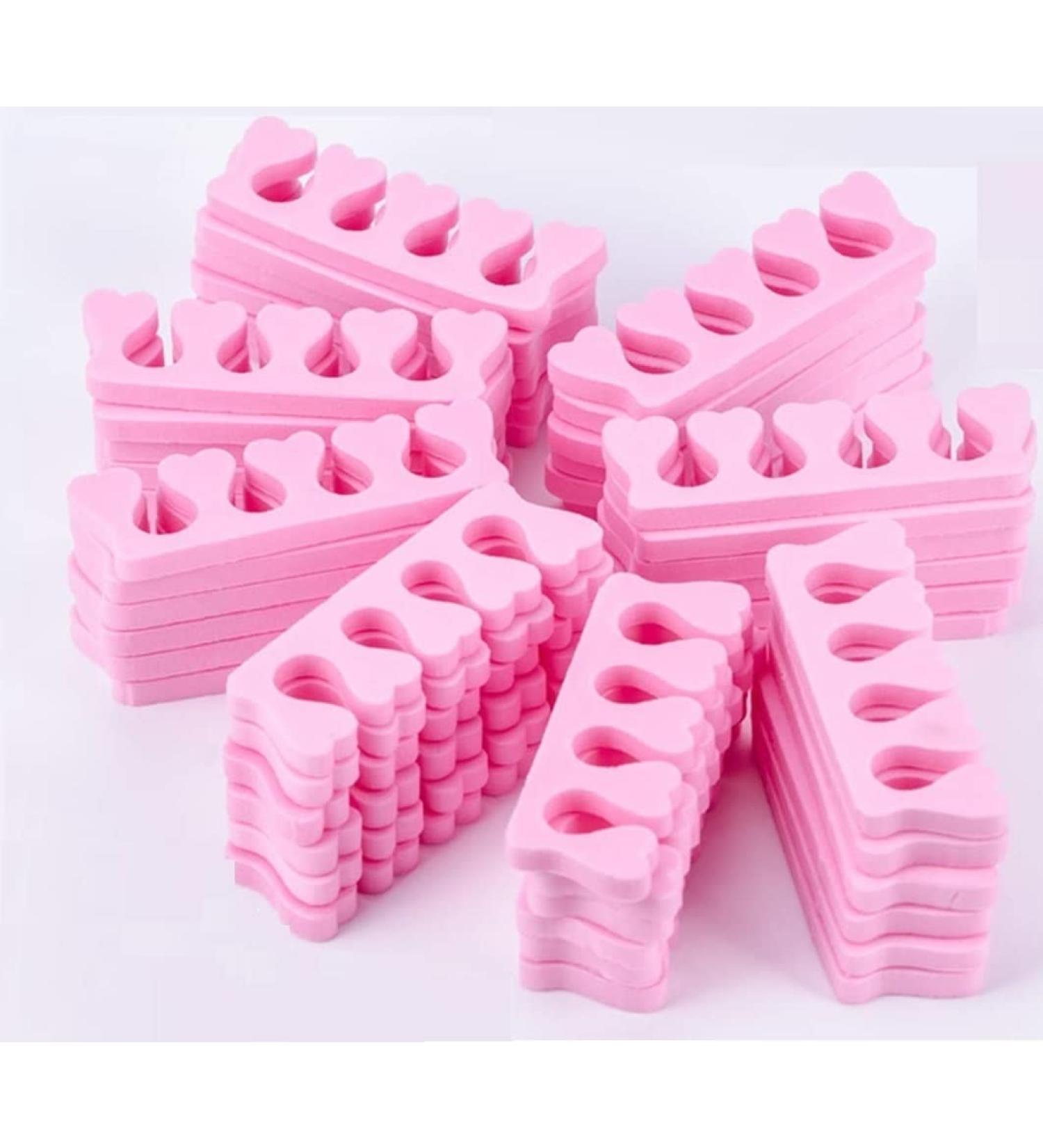 50pcs Soft Foam Toe Separators & Finger Dividers - Pink | Nail Art Manicure Pedicure Tools - Buy Online on SooperMarket.com