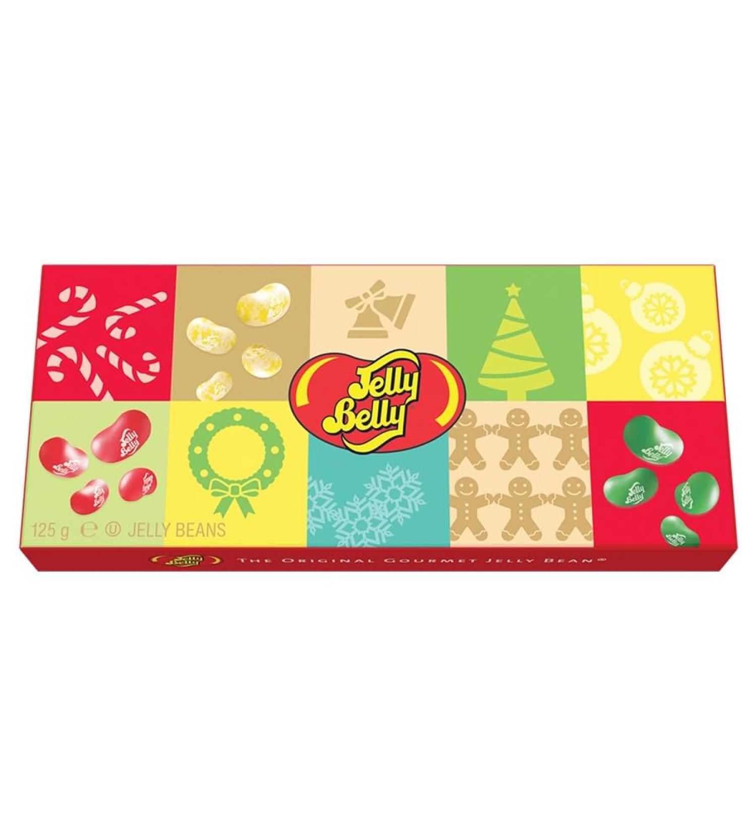 Jelly Belly 10-Flavor Gourmet Jelly Beans Christmas 120g Candy Box containing Butter Beans Coconut Jelly Cherry Candy & More Kosher Candy Gluten Free Stocking Stuffers for Teens Holidays - Buy Online on SooperMarket.com