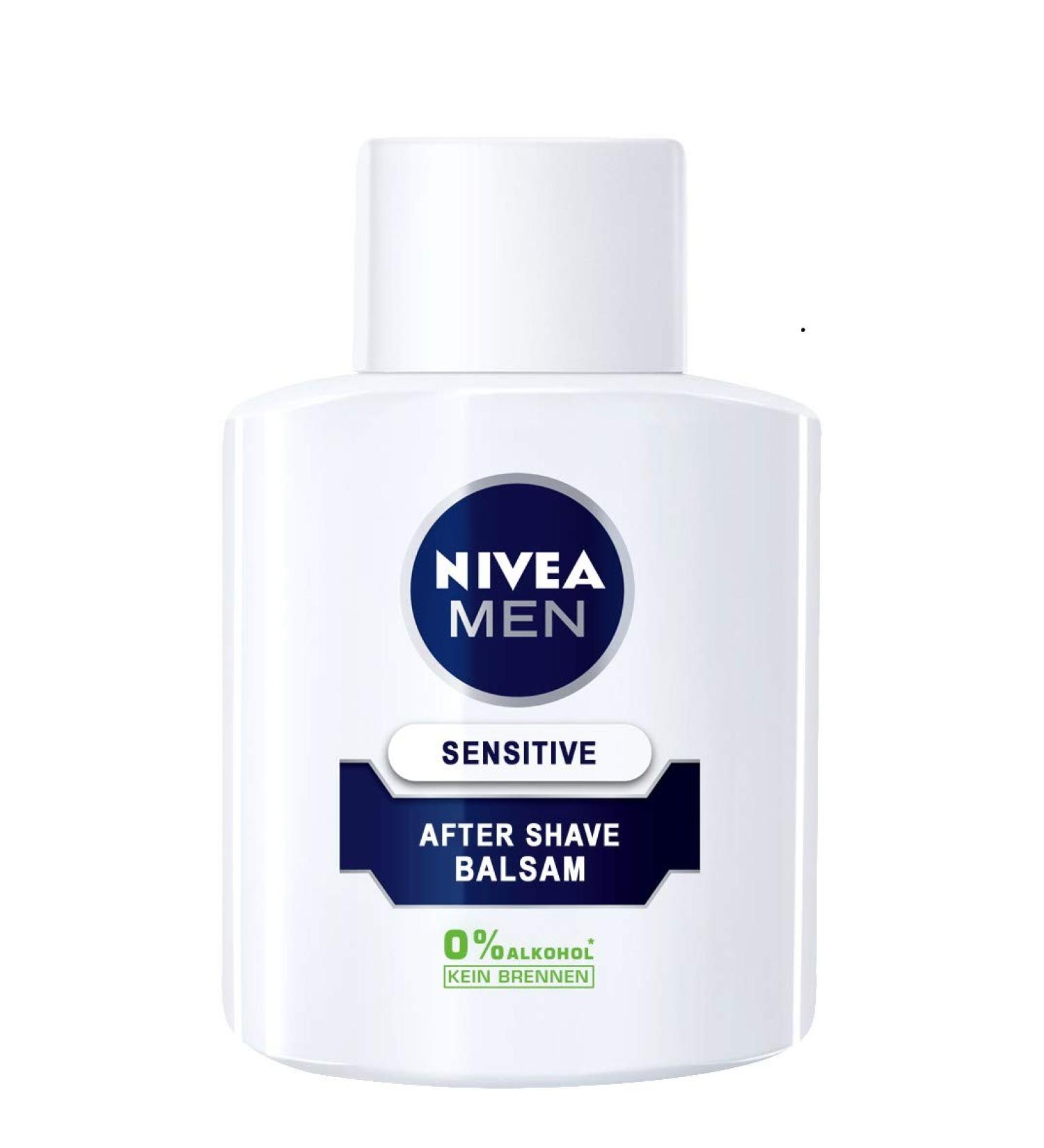 NIVEA Men 6-pack after shave balm for men 6 x 100 ml bottle Sensitive 0% alcohol