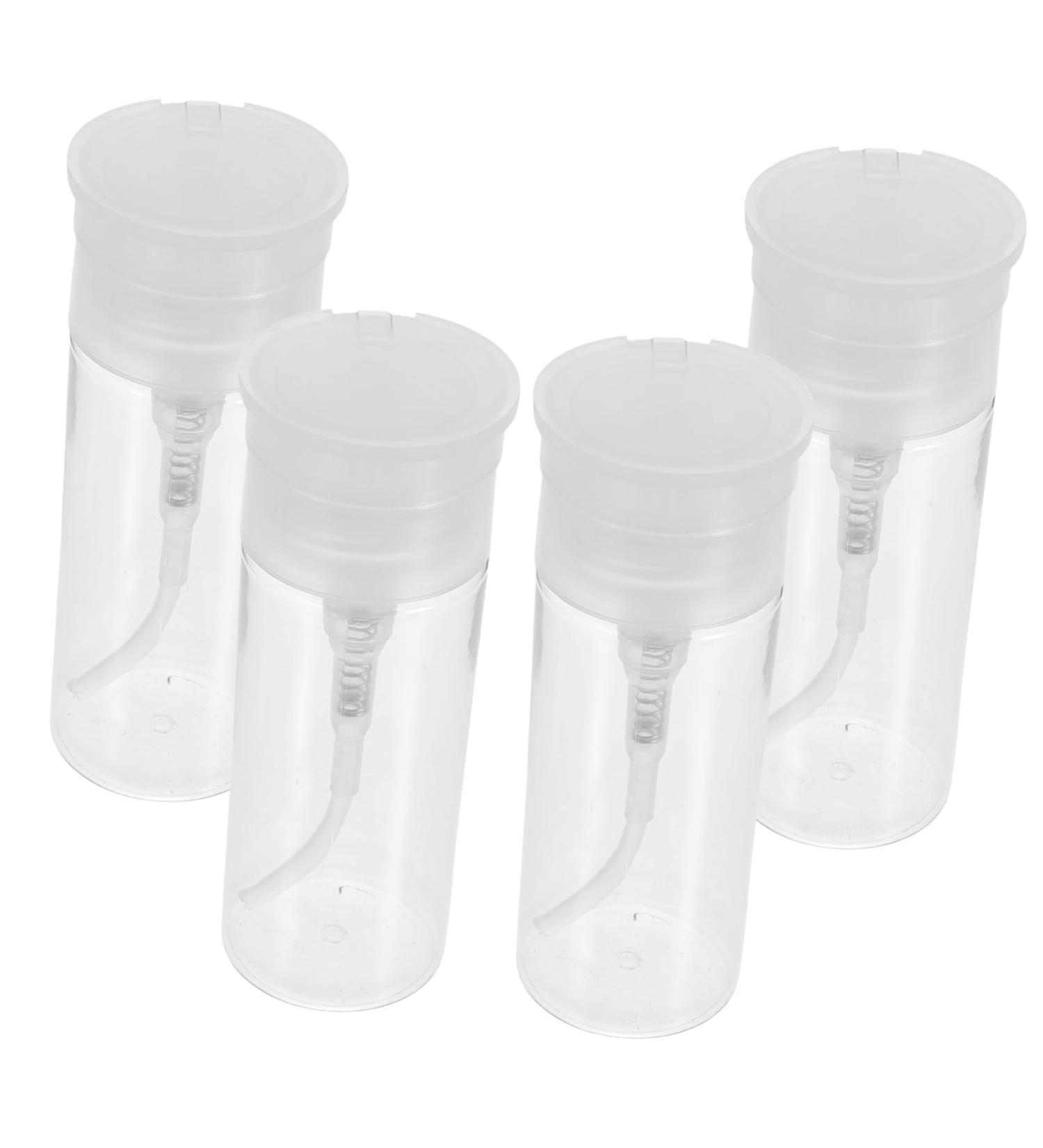 Gogogmee 1 Set Nail Polish Remover Bottle Press Bottle Makeup Remover Bottle Empty Bottle Press down Bottle Nails Nail Polish Pump Dispenser Nail Polish Push down Bottle White The Pet - Buy Online on SooperMarket.com